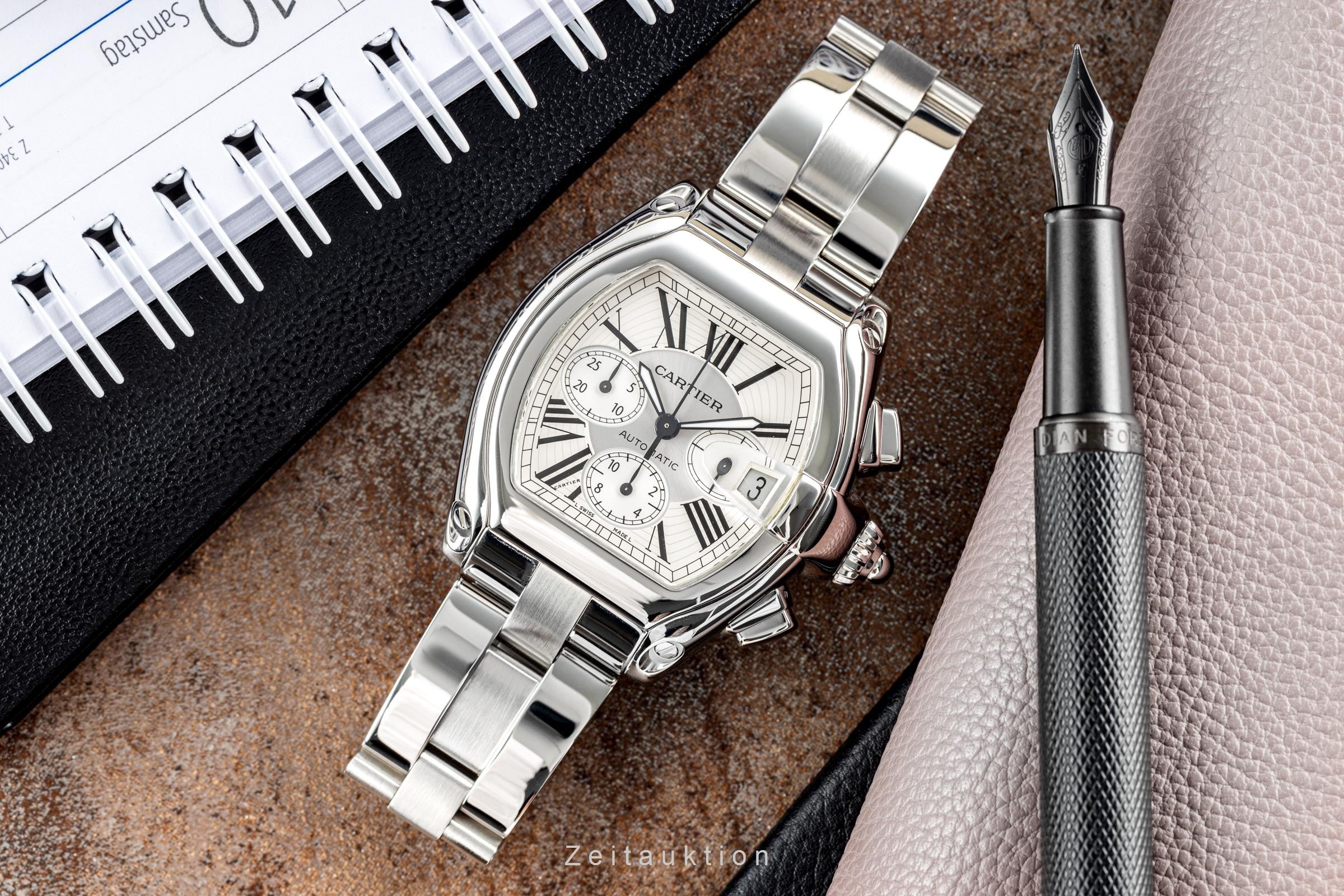 Cartier Roadster chronograph steel automatic Kal. 8510 Ref. 2618