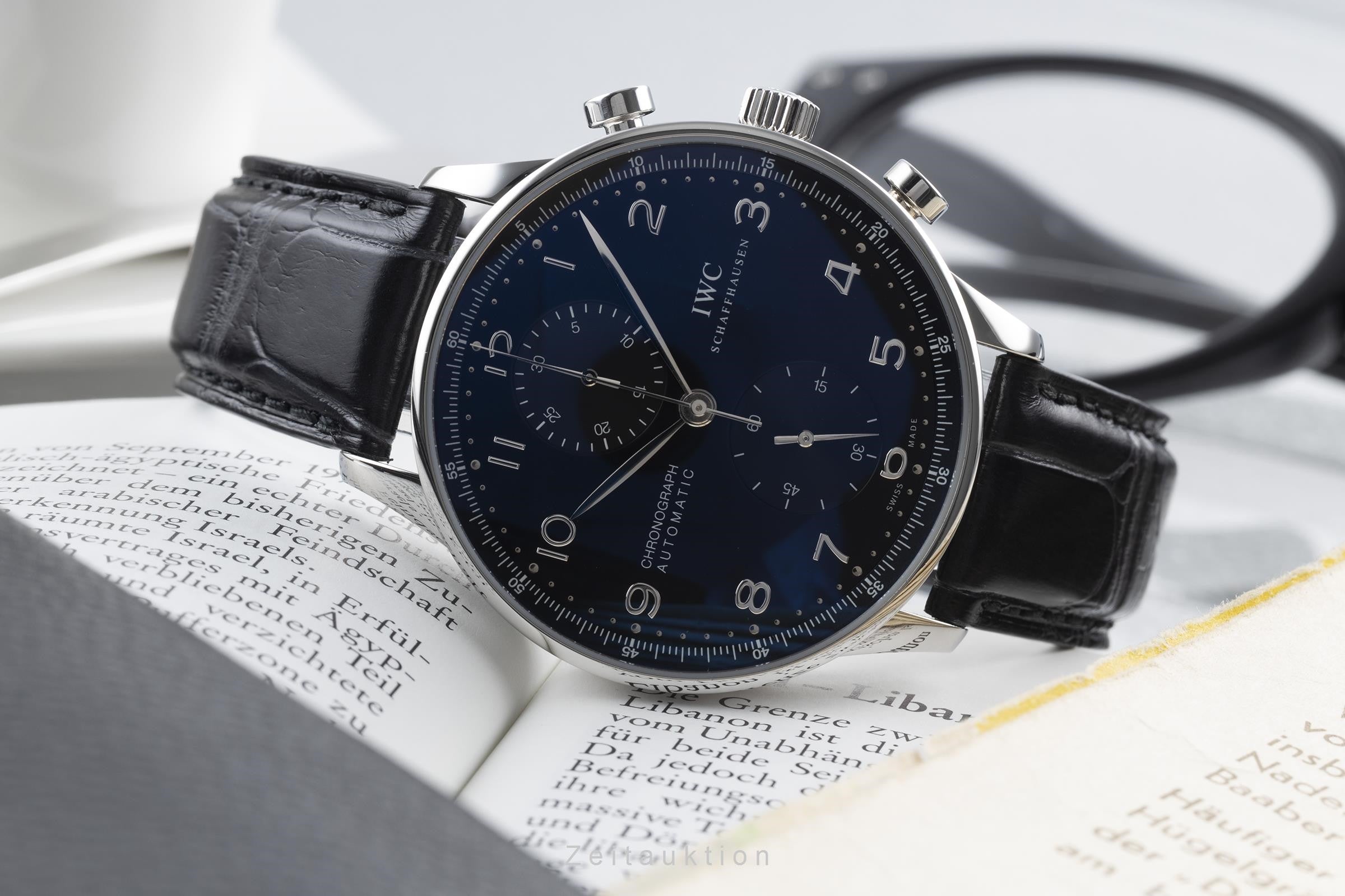IWC Portugieser Chronograph Automatik Stahl Herrenuhr Ref. IW3714 VP: 8600,- € [2203569]