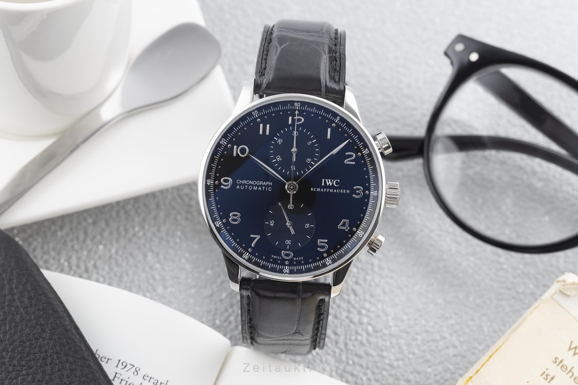 IWC Portugieser Chronograph Automatik Stahl Herrenuhr Ref. IW3714 VP: 8600,- € [2203569]