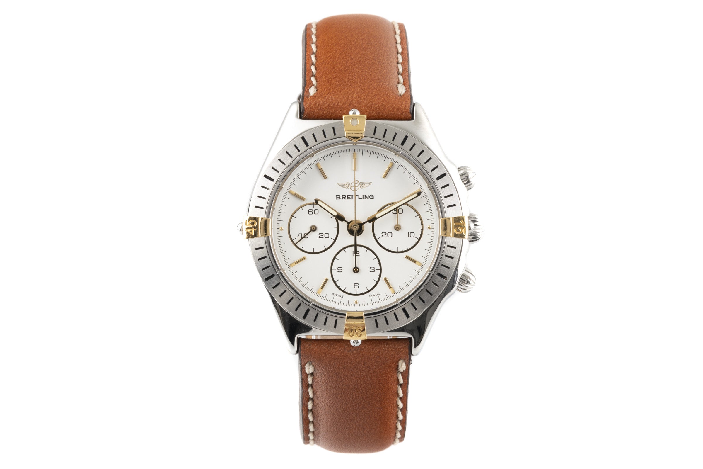 Breitling Callisto chronograph steel / gold manual winding men's watch B11047  [2203623]