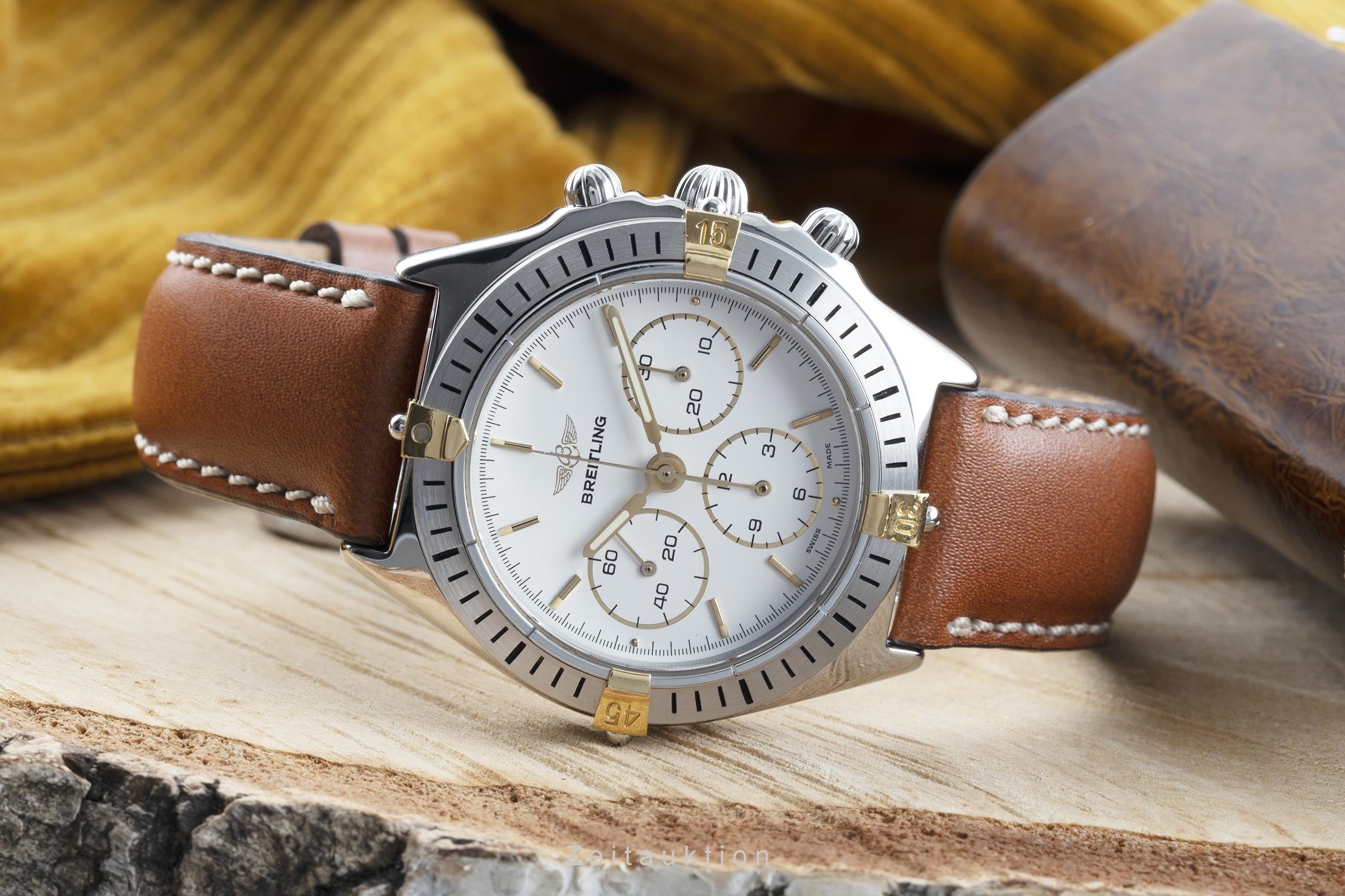 Breitling Callisto chronograph steel / gold manual winding men's watch B11047  [2203623]