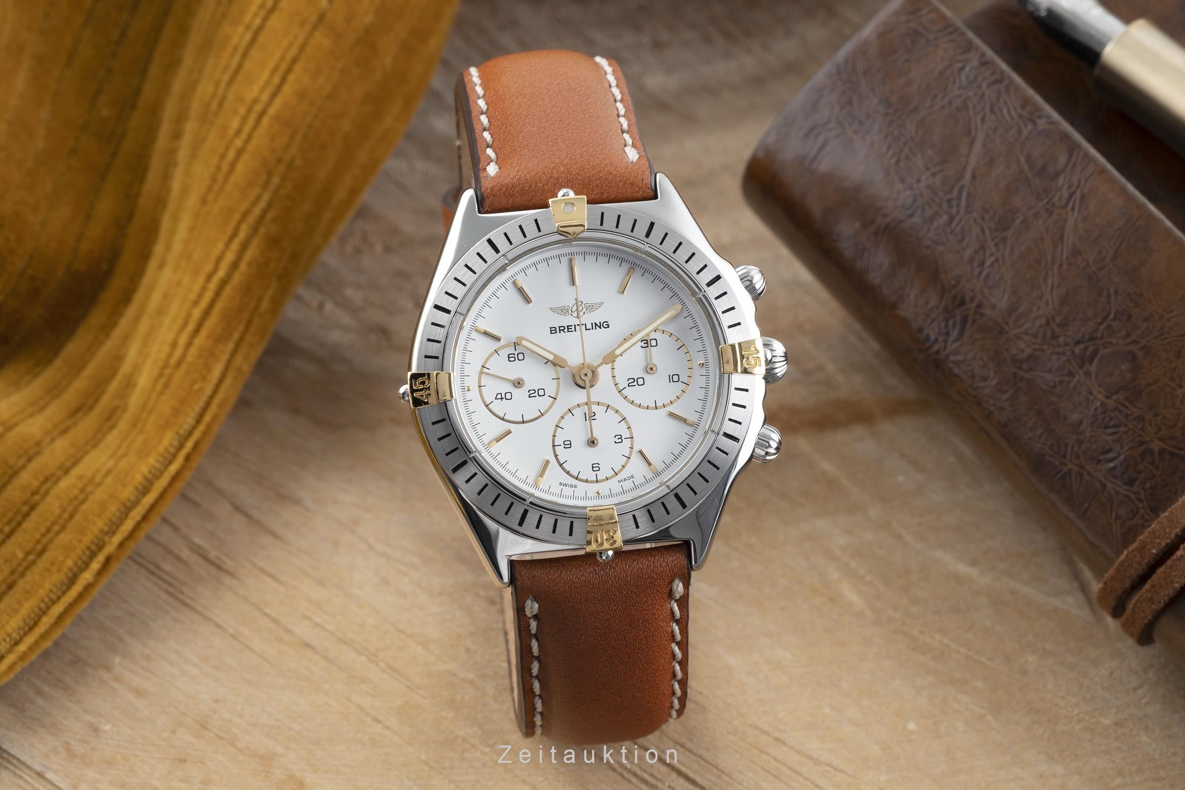 Breitling Callisto chronograph steel / gold manual winding men's watch B11047  [2203623]