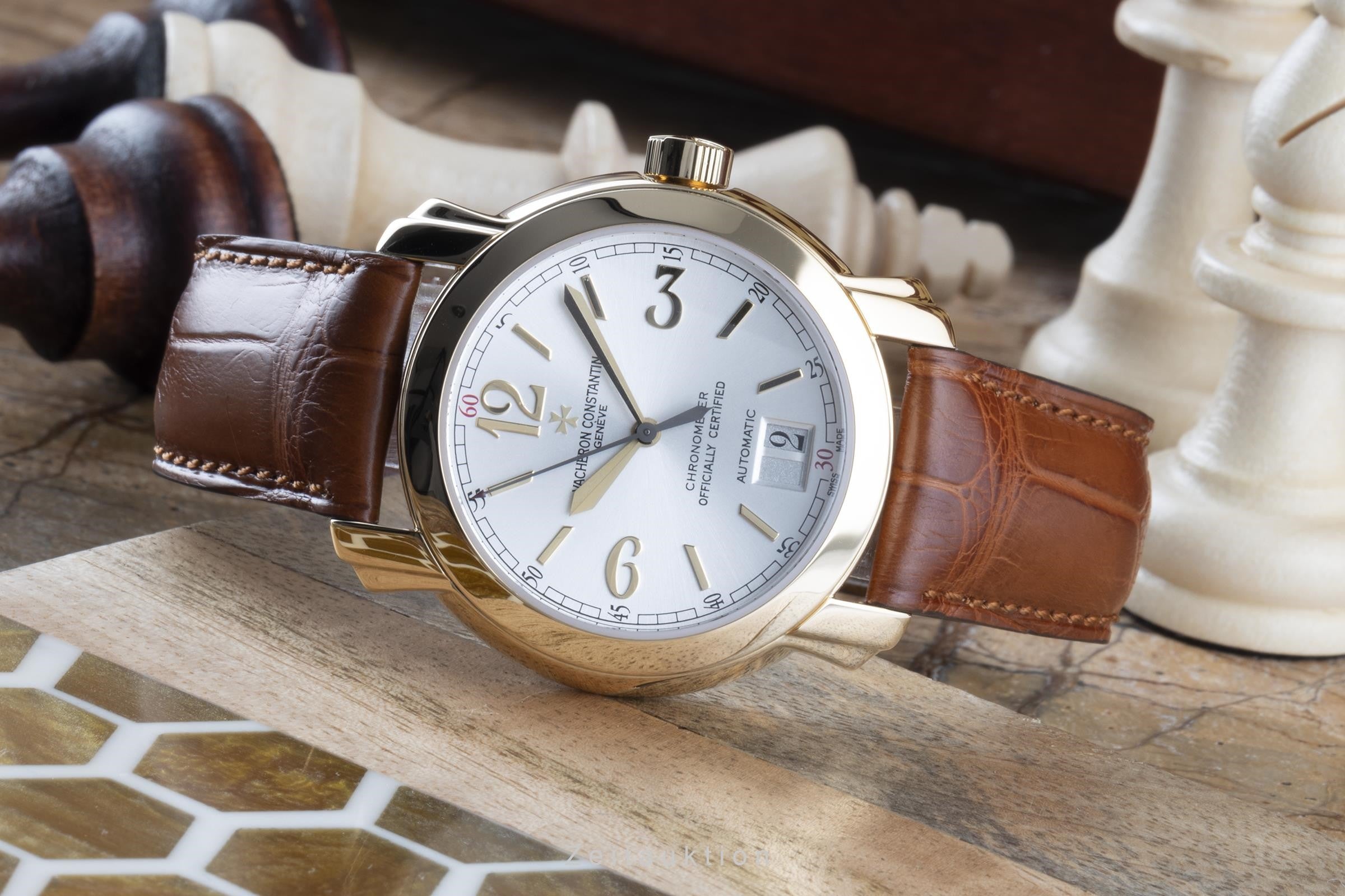 Vacheron & Constantin Malte oro 18 ct automatismo orologio da uomo 42015 LP: 12200EUR  [2203636]