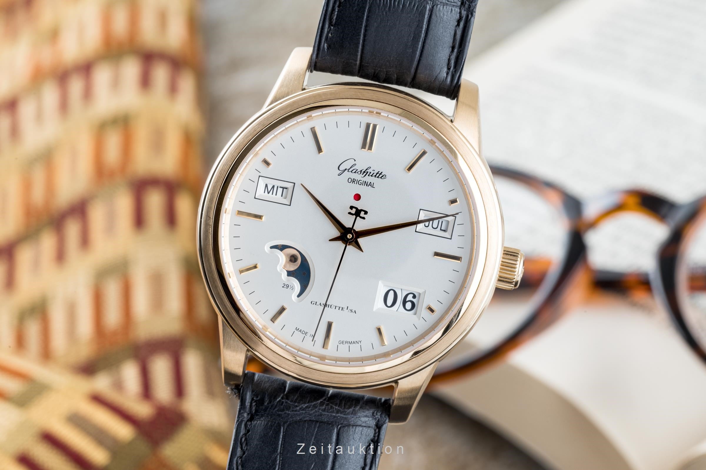 Glashütte Senator 18 ct red gold automatic men's watch 39-50-01-11-04  [2203670]