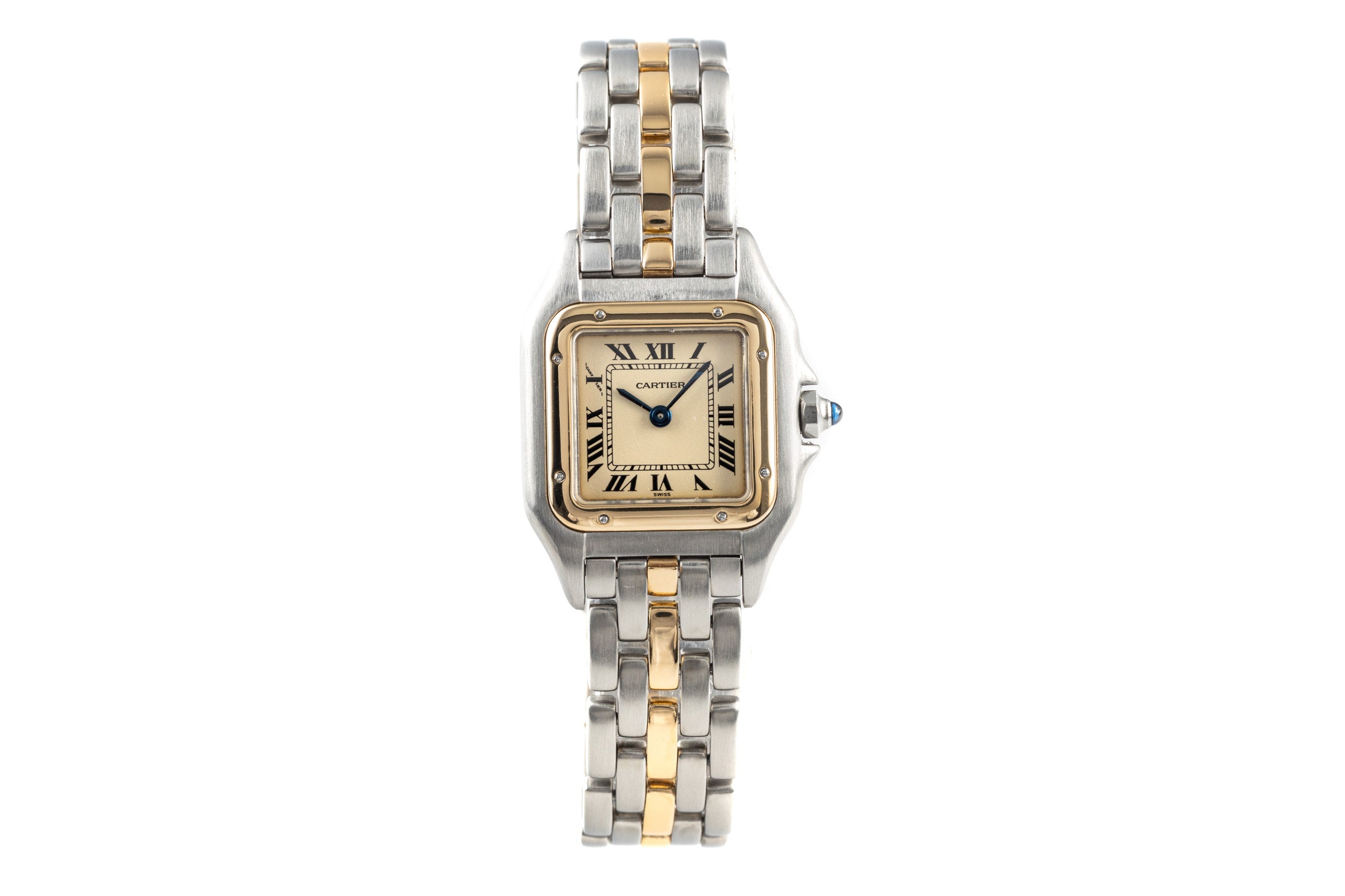 Cartier Panthere 1 Row Stahl / Gold Damenuhr Ref. 166921 Papiere 1988 VP: 8100 € [2203795]