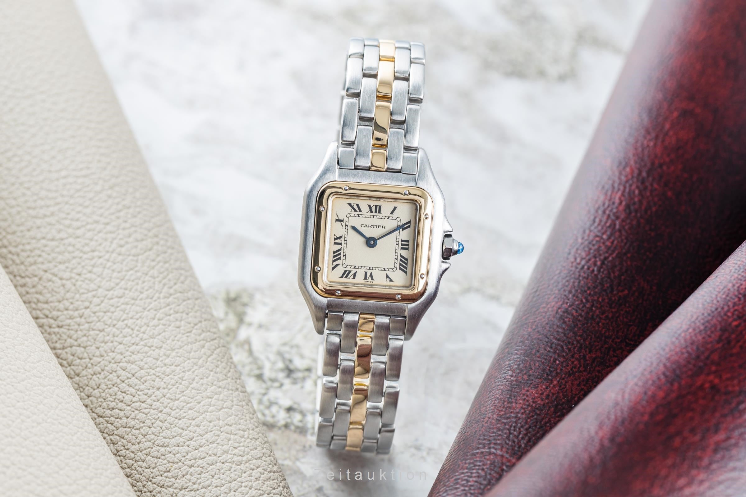 Cartier Panthere 1 Row Stahl / Gold Damenuhr Ref. 166921 Papiere 1988 VP: 8100 € [2203795]