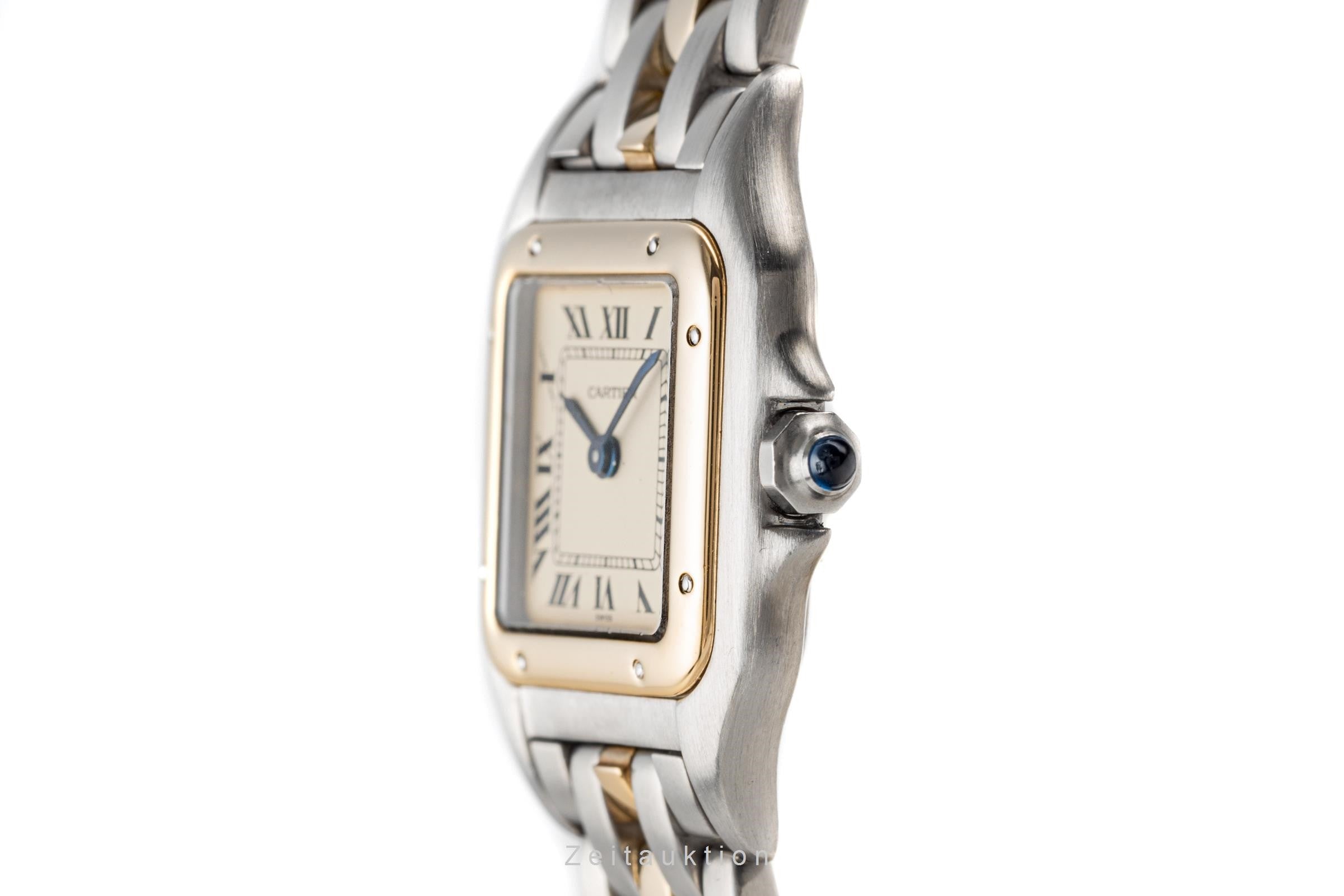 Cartier Panthere 1 Row Stahl / Gold Damenuhr Ref. 166921 Papiere 1988 VP: 8100 € [2203795]