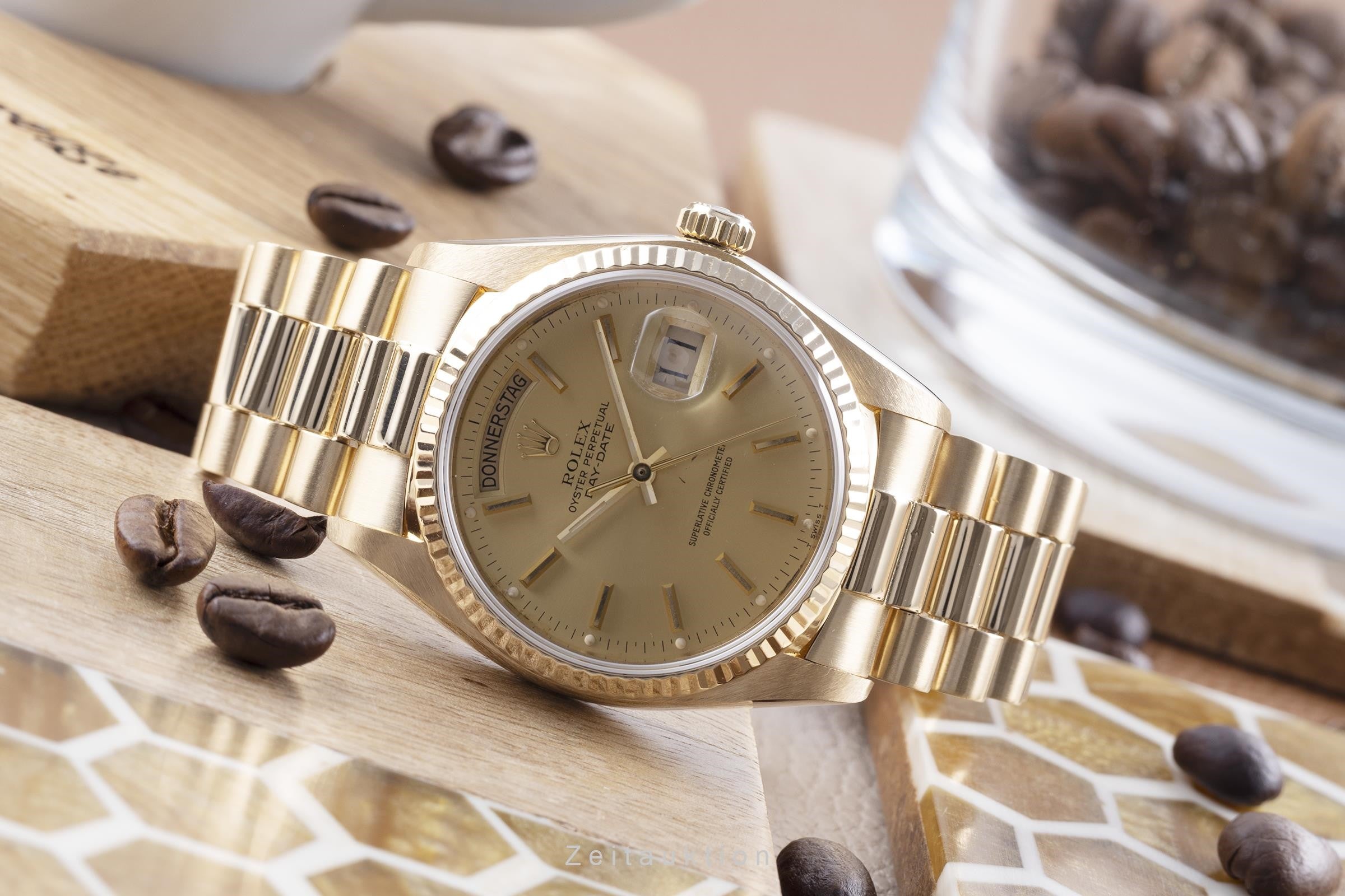 Rolex Day-Date oro de 18 quilates automático reloj para caballeros 18038  [2203961]