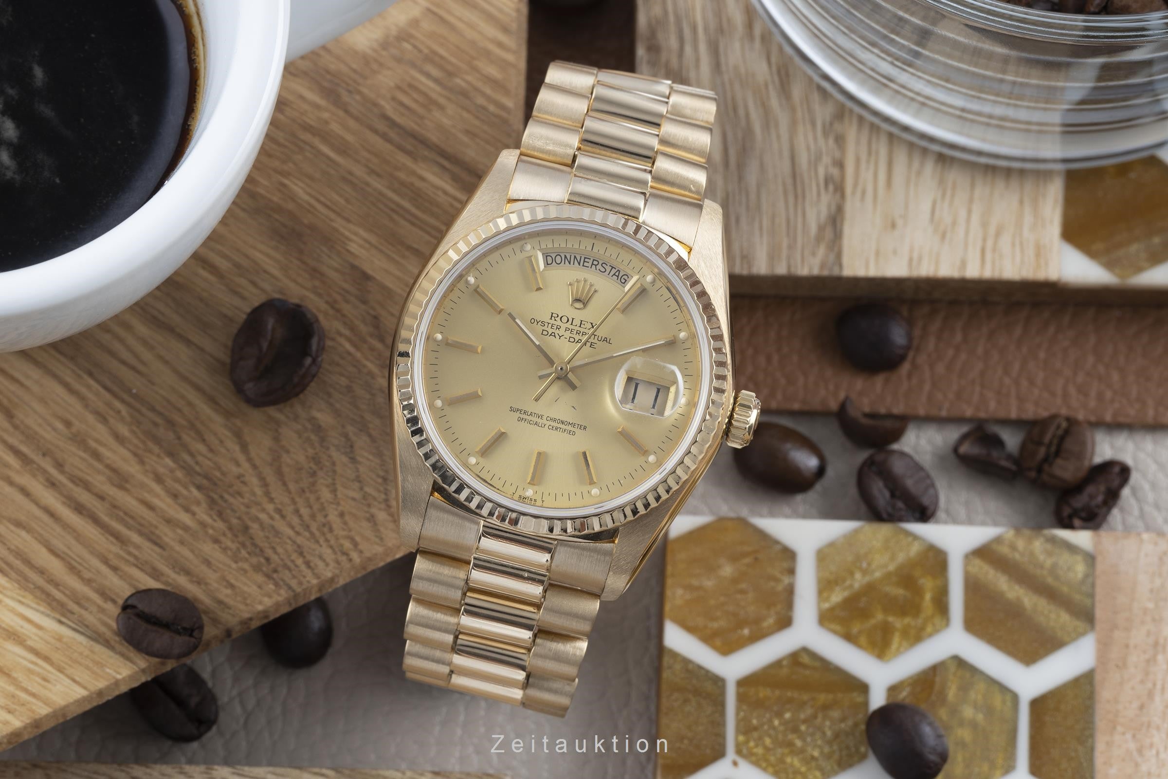 Rolex Day-Date oro de 18 quilates automático reloj para caballeros 18038  [2203961]