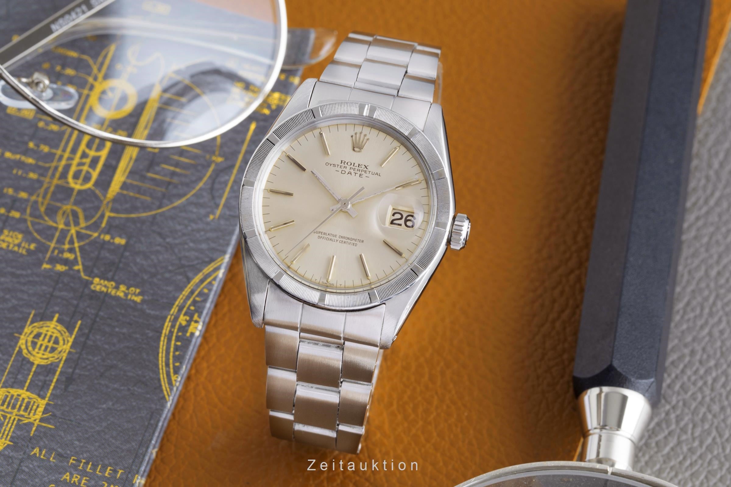 Rolex Date acero automático reloj para caballeros 1501  [2204057]