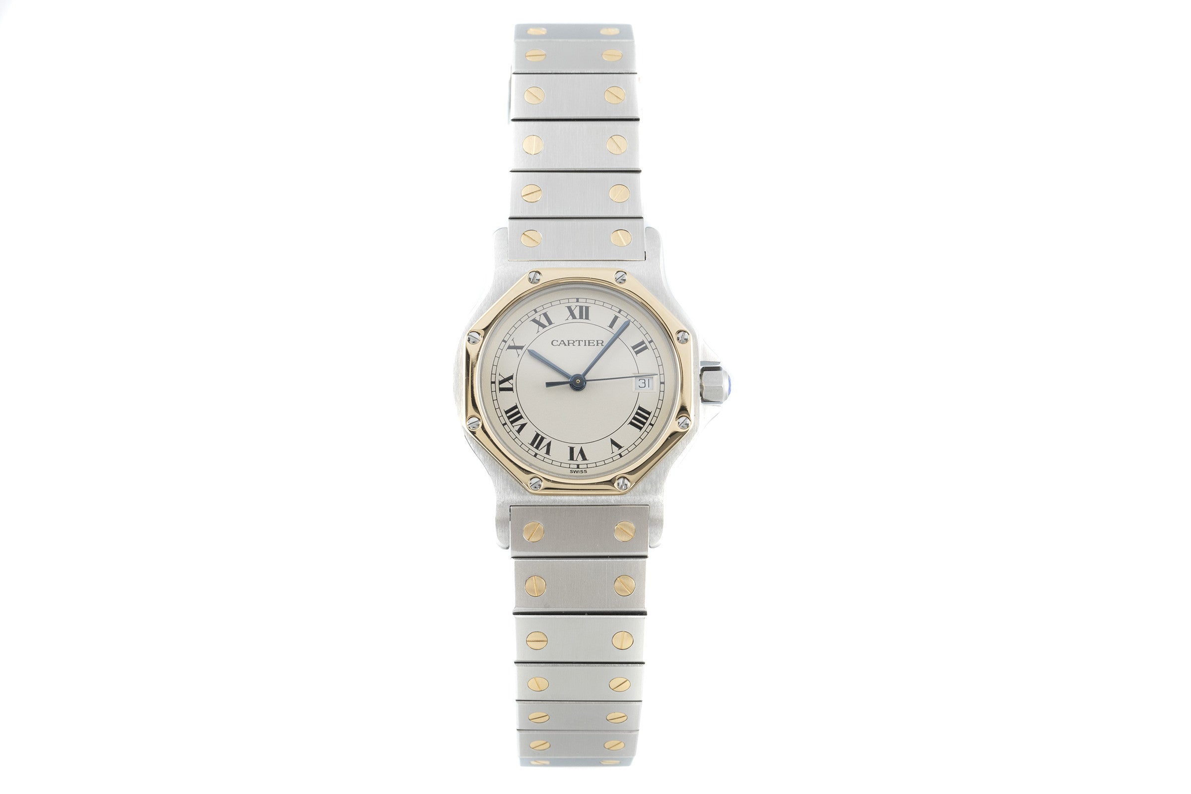 Cartier Santos Ronde steel / gold quartz Kal. 687 Ref. 187902