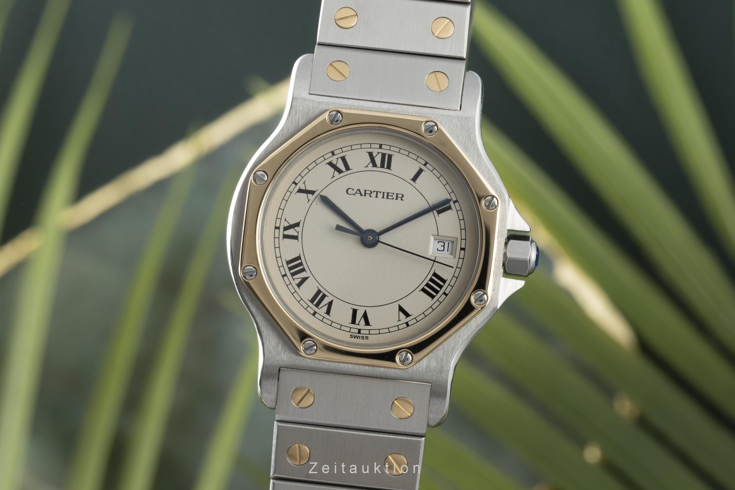 Cartier Santos Ronde steel / gold quartz Kal. 687 Ref. 187902
