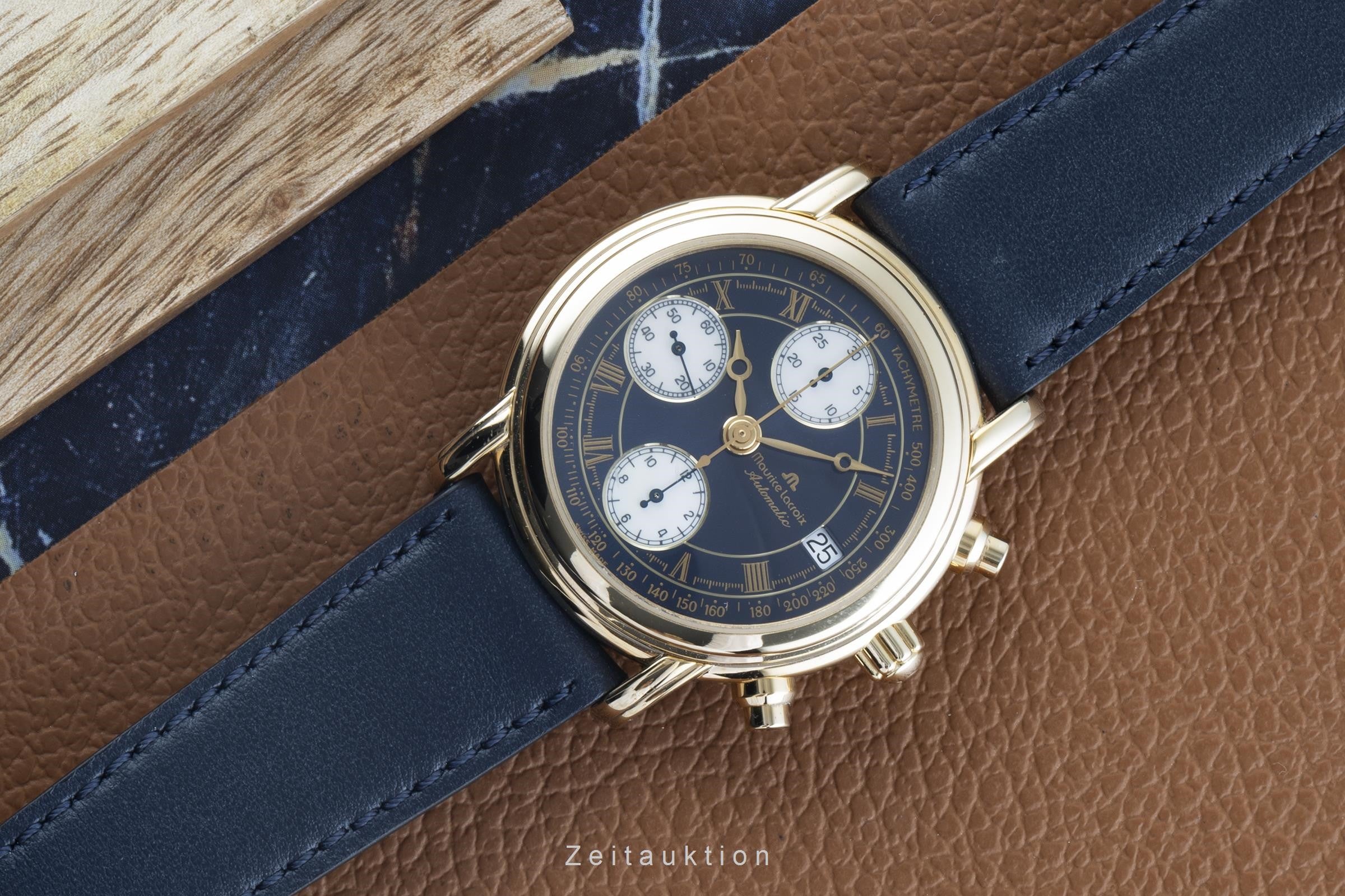 Maurice Lacroix Croneo chronograph gilt / steel automatic men's watch 03700  [2204131]
