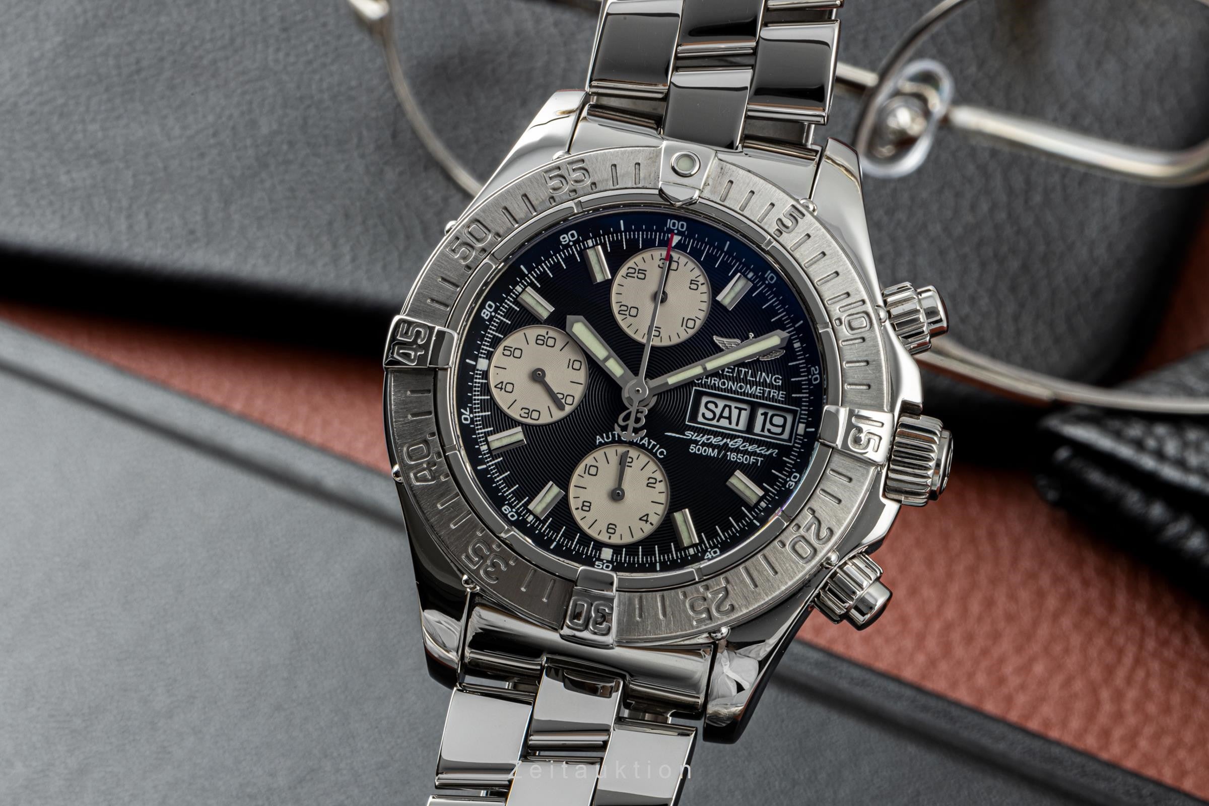 京商CAP 232-40 BREITLING未使用品　3Dハイパーアクロ。羽生市 Breitling Superocean chronograph steel automatic Ref. A13340 | 2204146