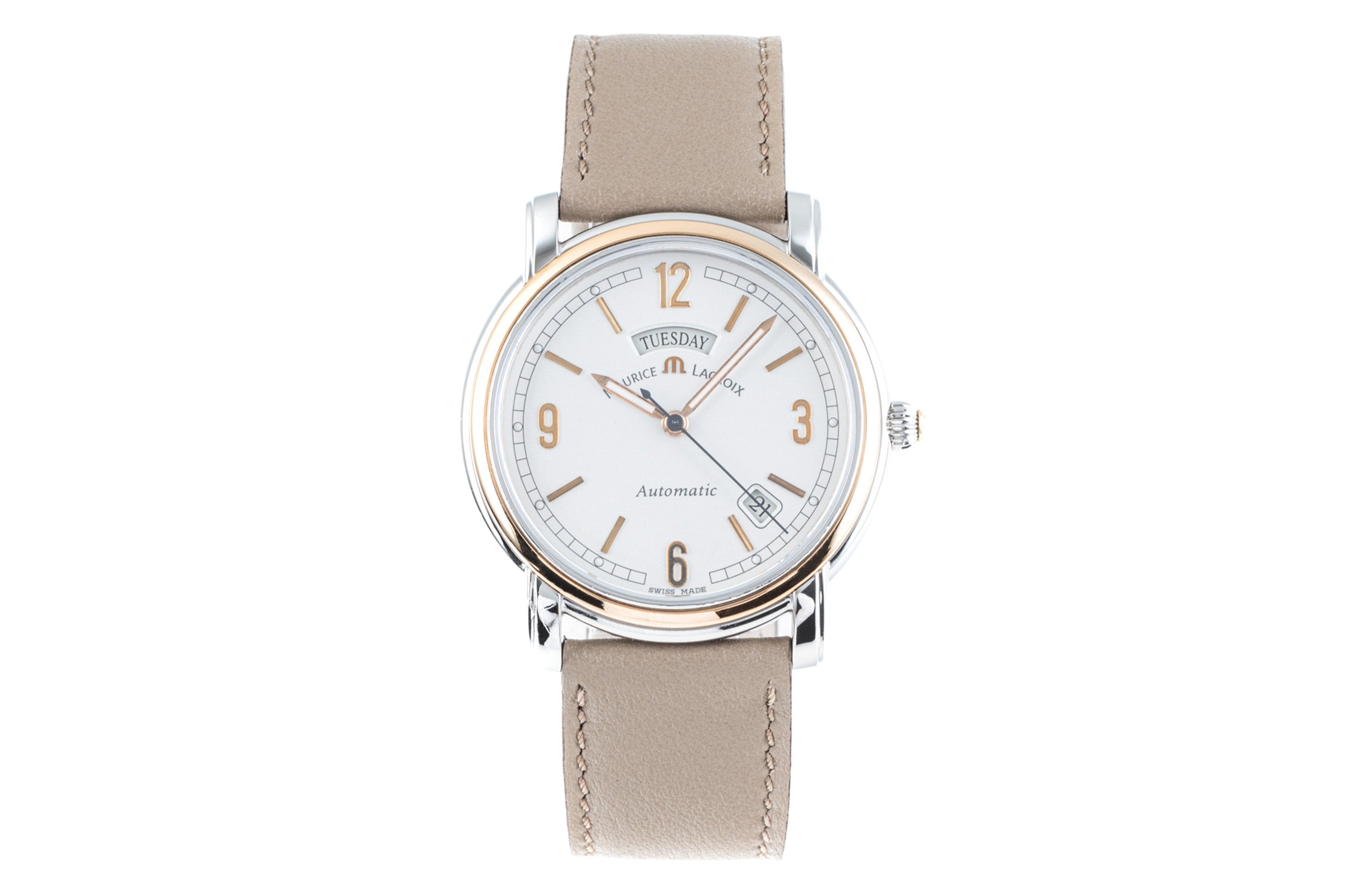 Maurice Lacroix Pontos Day-Date Stahl / Gold Automatik Herrenuhr Ref. PT6027 [2204159]