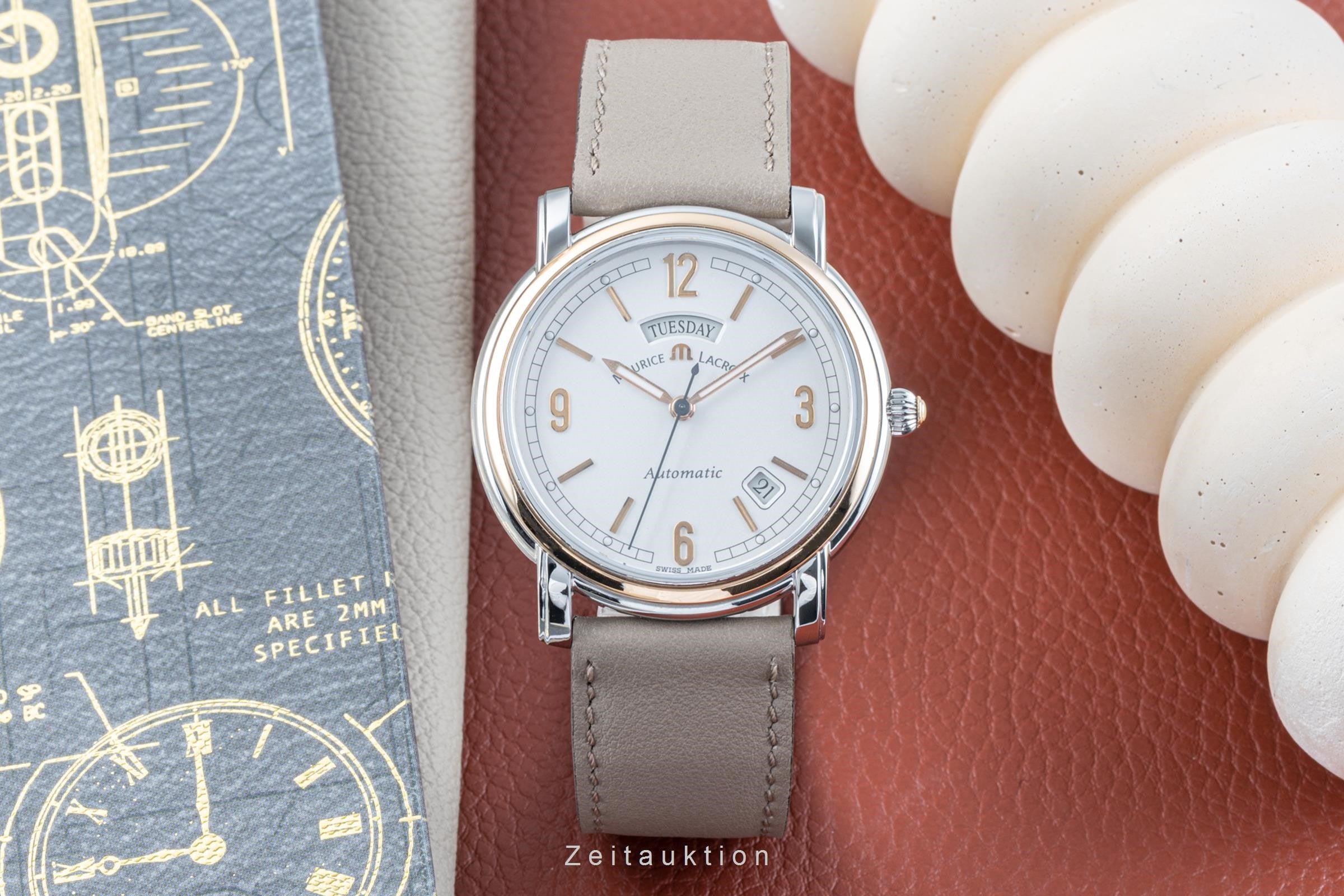 Maurice Lacroix Pontos Day-Date Stahl / Gold Automatik Herrenuhr Ref. PT6027 [2204159]