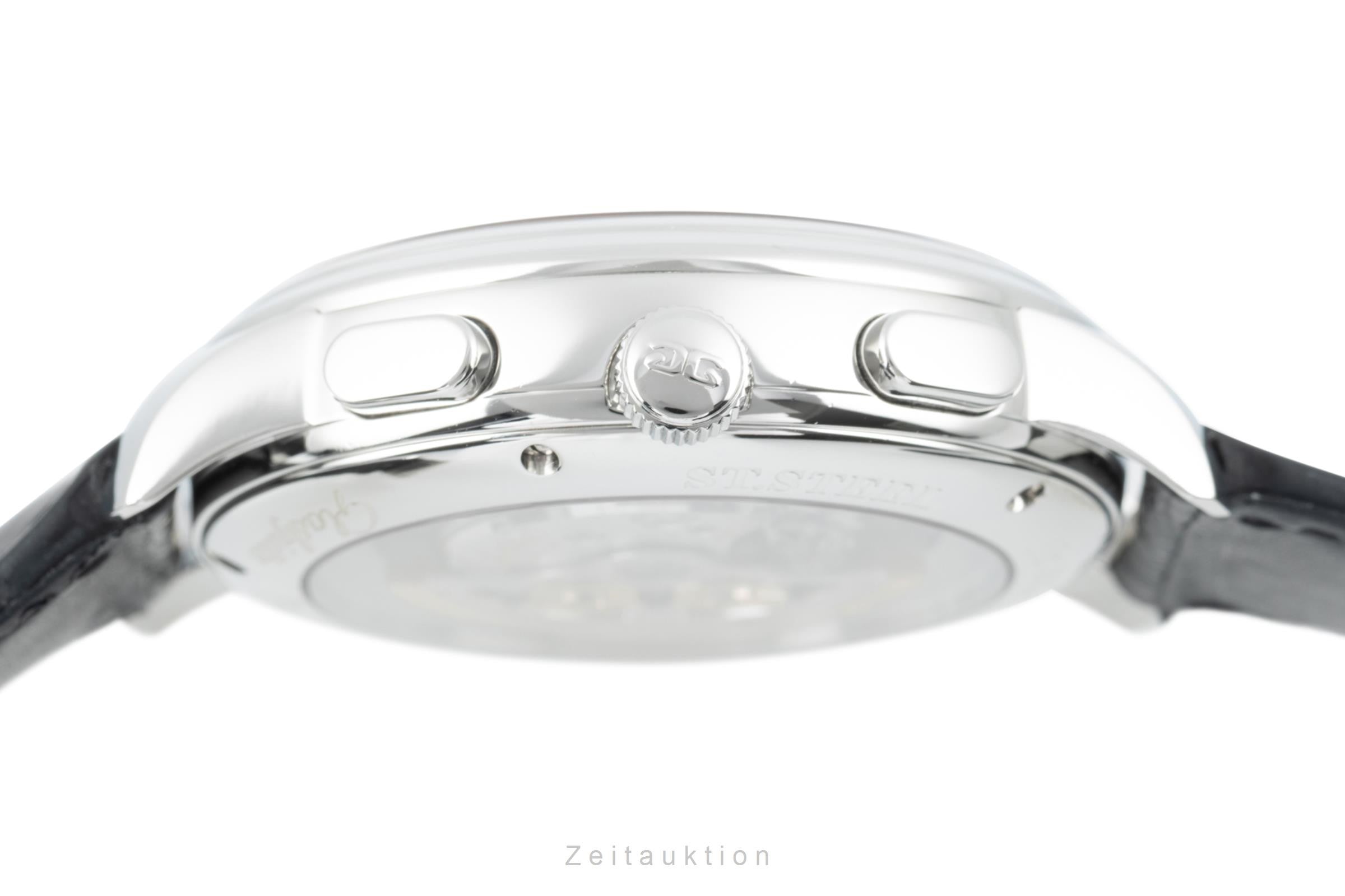 Glashütte Senator cronografo acciaio automatismo orologio da uomo 1-39-34-20-42-04 LP: 7800EUR  [2204279]