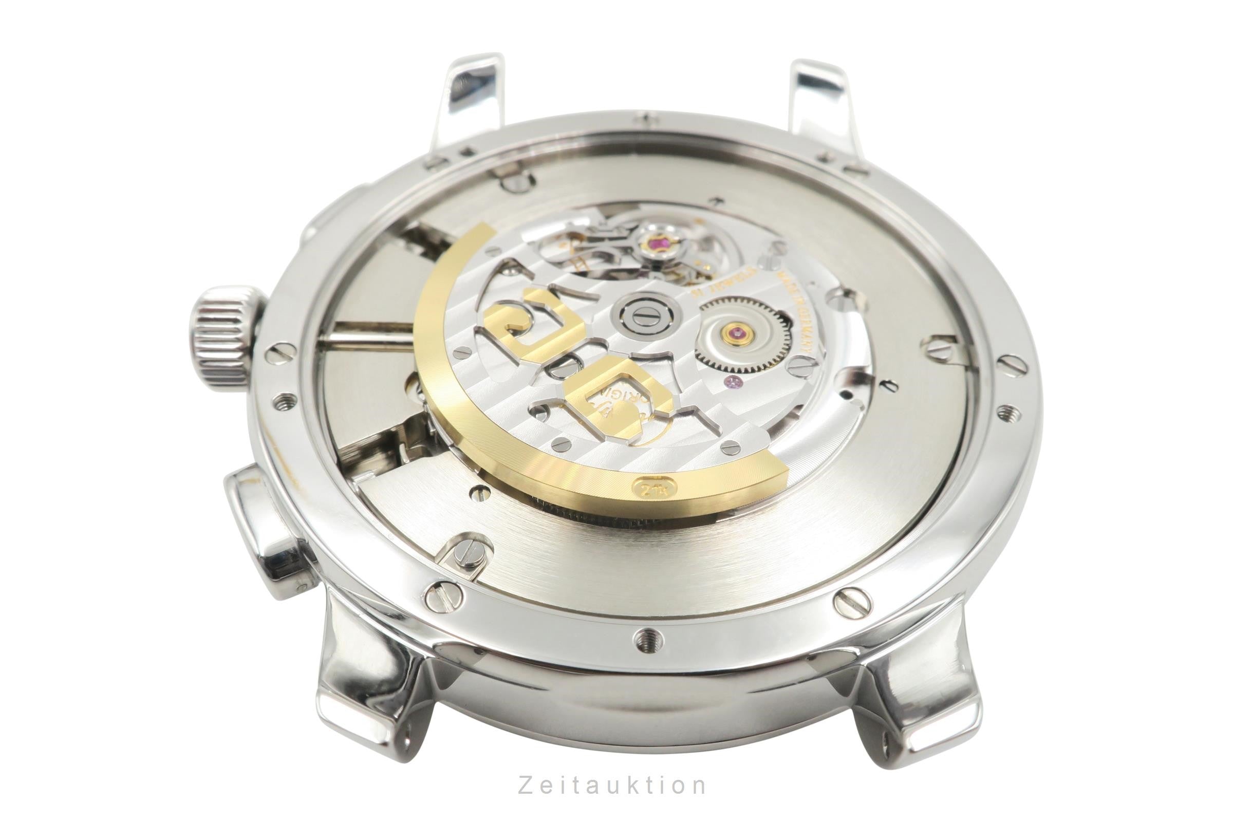 Glashütte Senator cronografo acciaio automatismo orologio da uomo 1-39-34-20-42-04 LP: 7800EUR  [2204279]