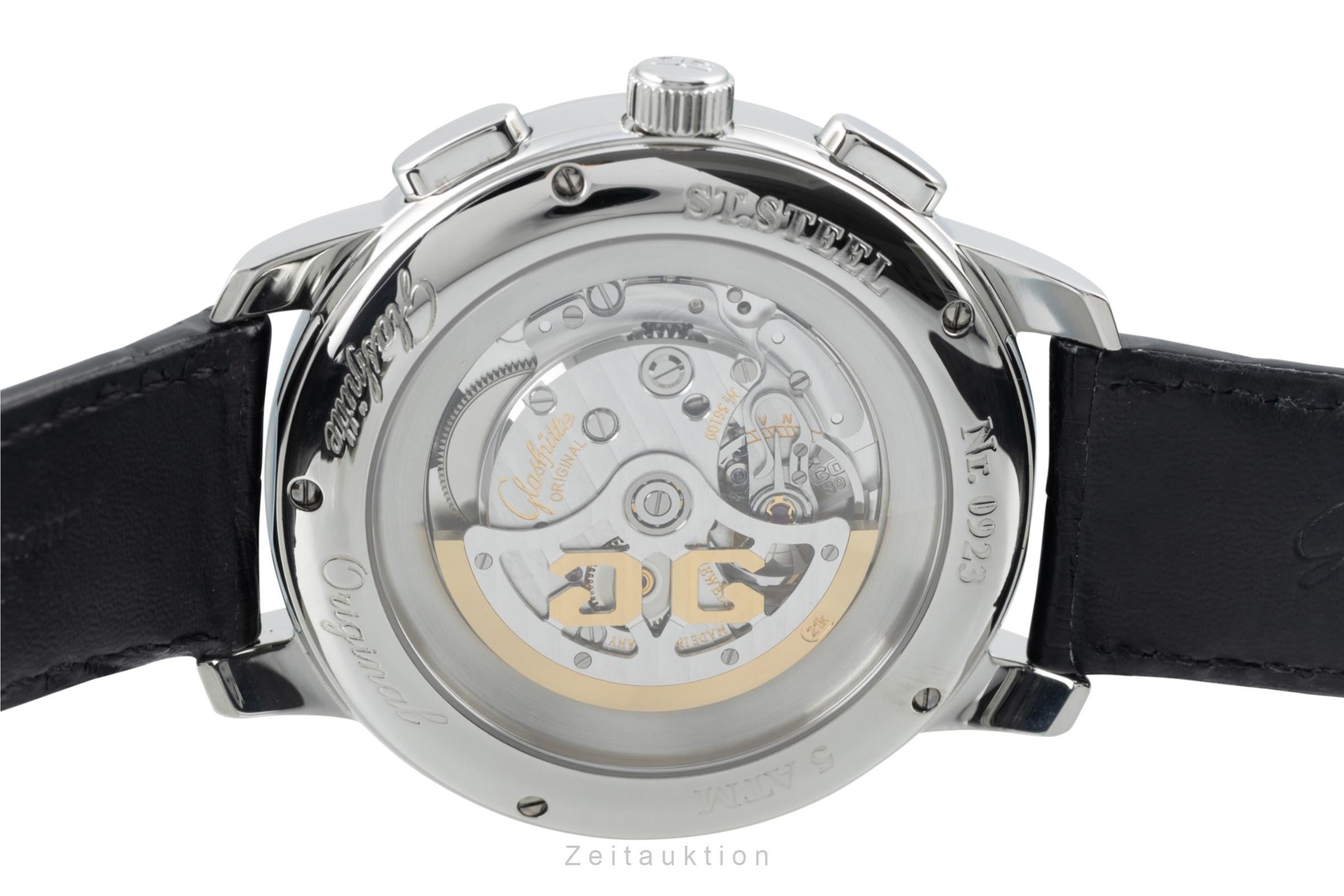 Glashütte Senator cronografo acciaio automatismo orologio da uomo 1-39-34-20-42-04 LP: 7800EUR  [2204279]