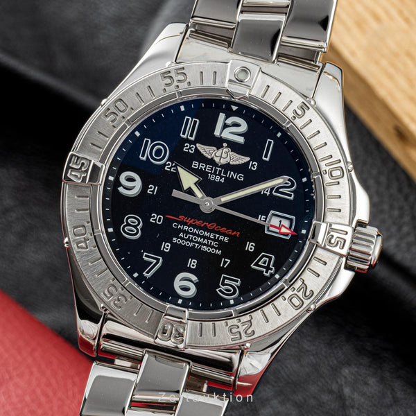 Breitling Superocean acero automático reloj para caballeros A17360 LP: 4600EUR  [2204331]