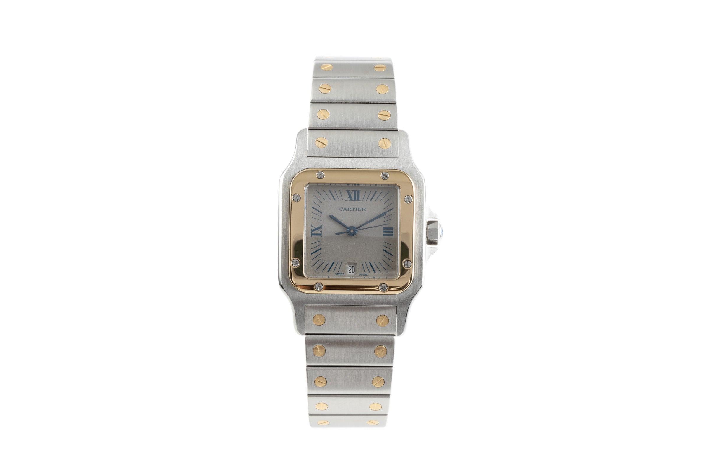 Cartier Santos acier / or  quartz montre pour hommes 187901  [2204332]