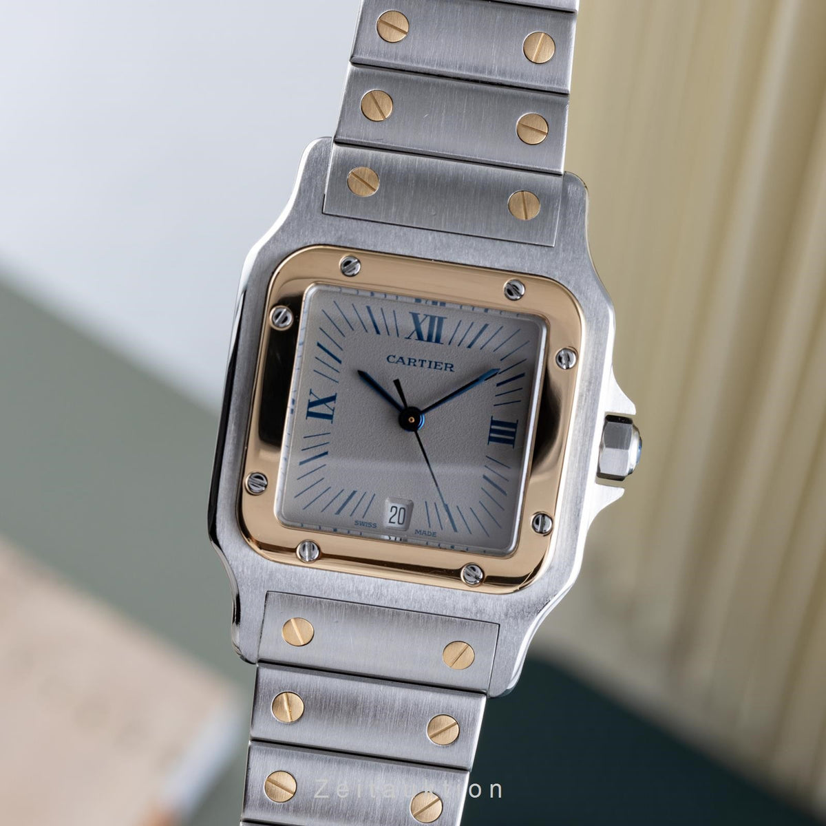 Cartier Santos steel gold quartz 87 187901 2204332