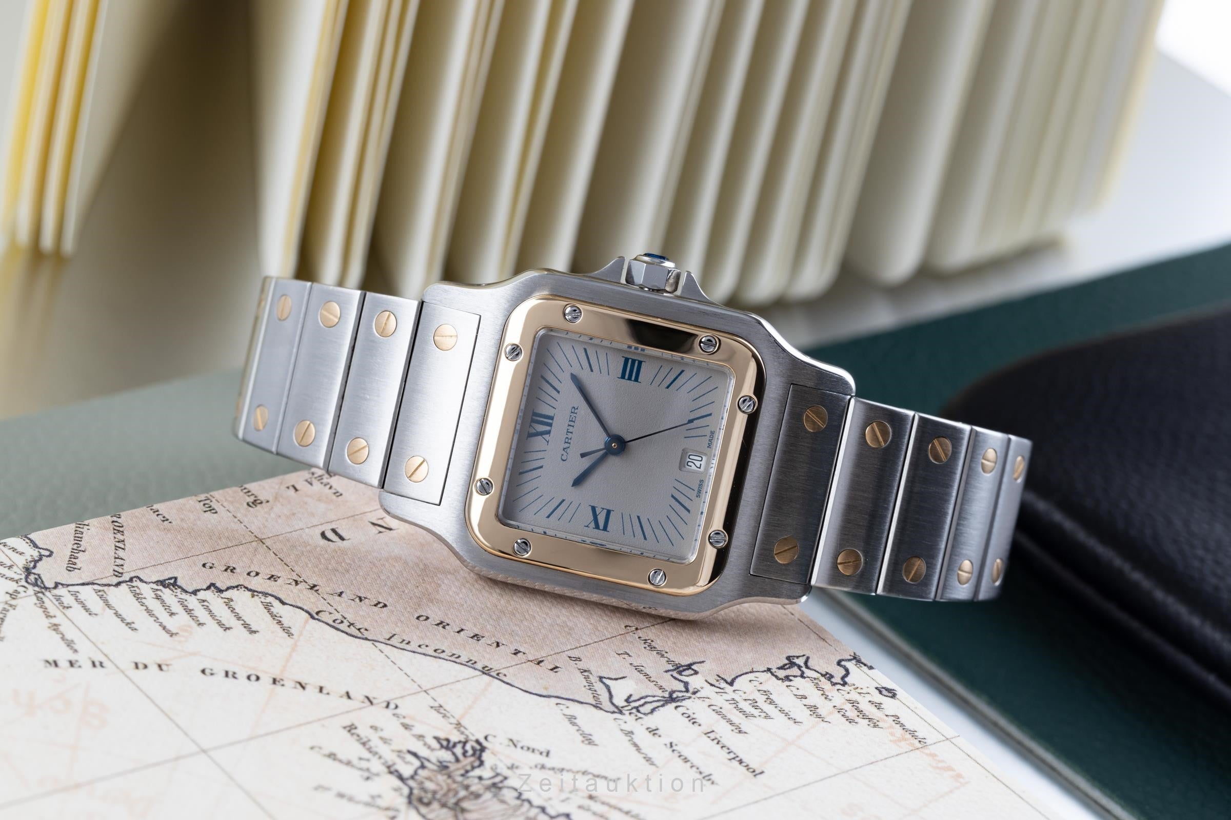 Cartier Santos acier / or  quartz montre pour hommes 187901  [2204332]