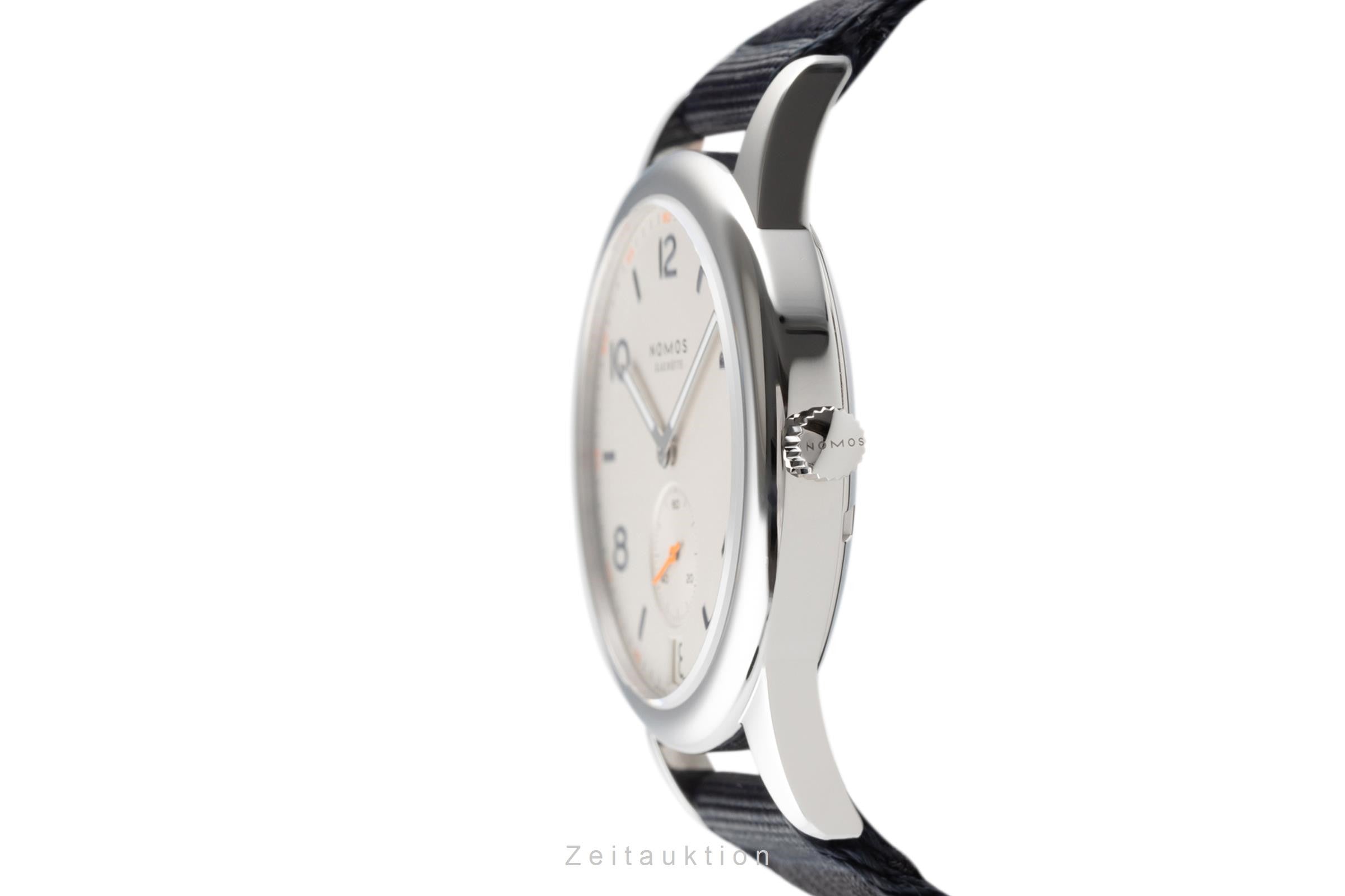 Nomos Glashütte Club Automat Datum Automatik Edelstahl Ref. 775 B&P NP: 2620 € [2204337]