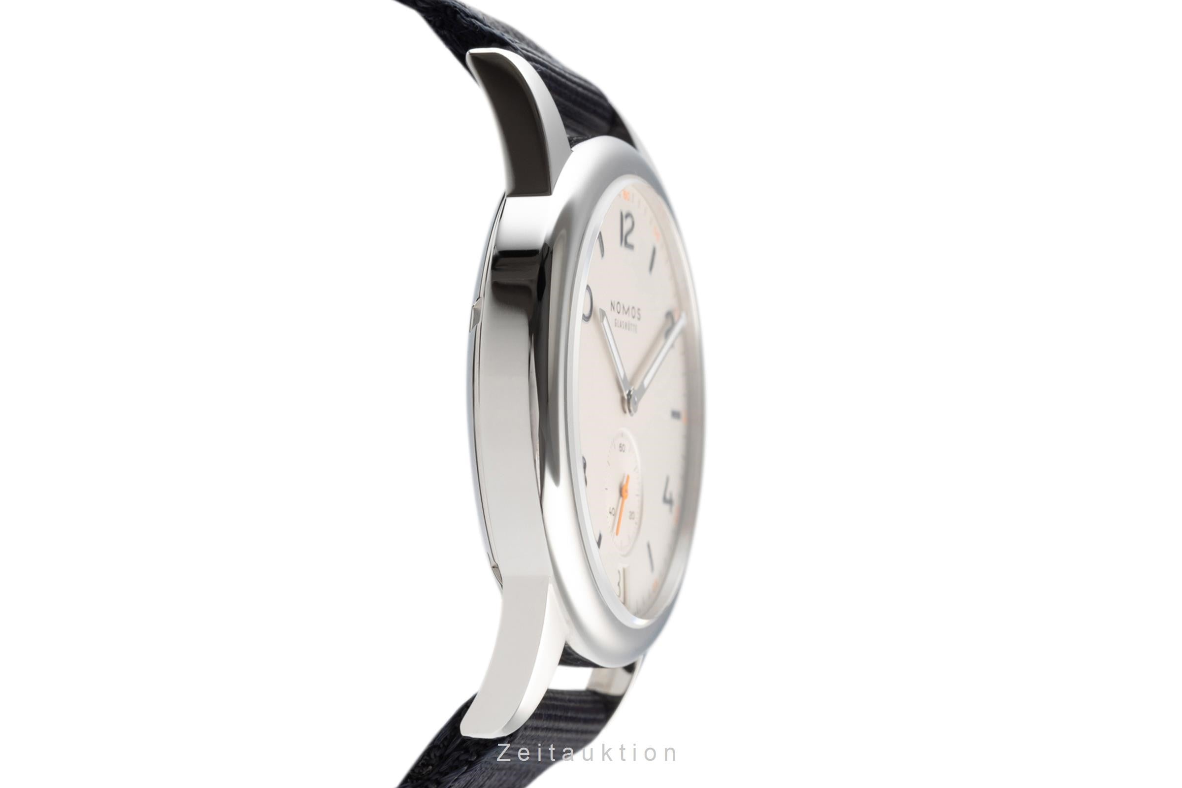 Nomos Glashütte Club Automat Datum Automatik Edelstahl Ref. 775 B&P NP: 2620 € [2204337]