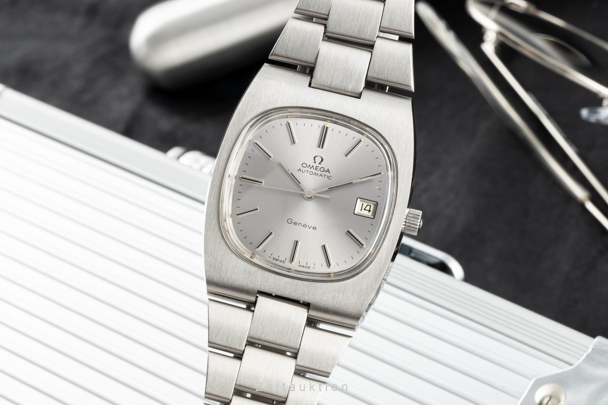 Omega Geneve steel automatic men's watch 166.0191, 366.0835 Vintage  [2204366]