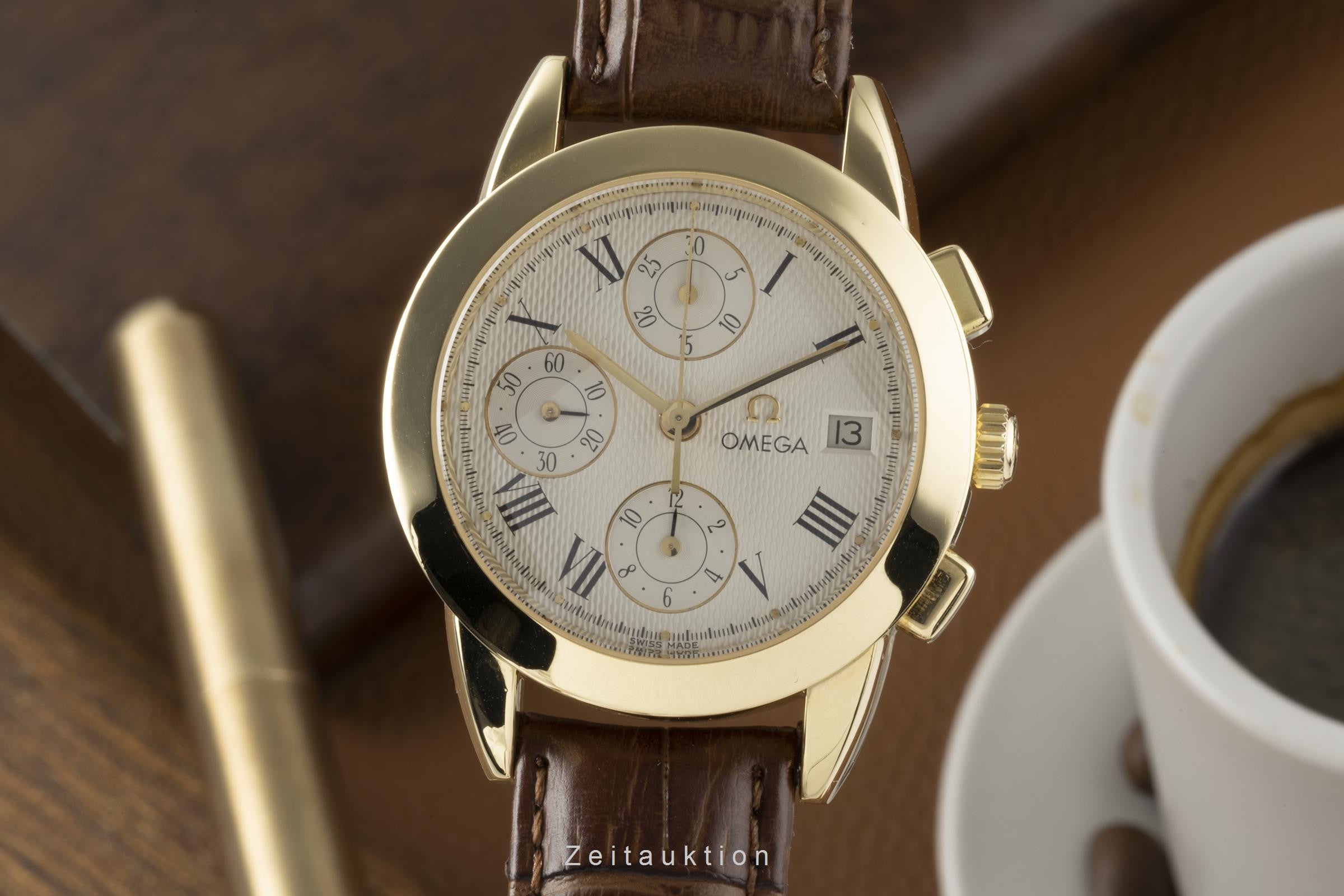 Omega Louis Brandt chronograph 18 ct gold automatic men's watch 5331.51.00, 175.0500  [2204376]