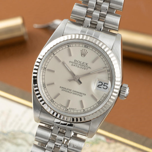 Rolex Datejust acciaio / oro bianco automatismo orologio da donna 68274  [2204468]