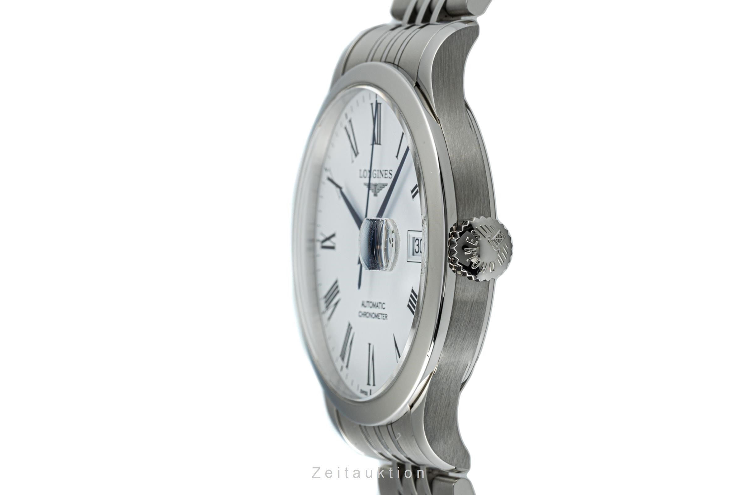 Longines Record steel automatic men's watch L2.820.4.11.6 LP: 2130EUR  [2204497]