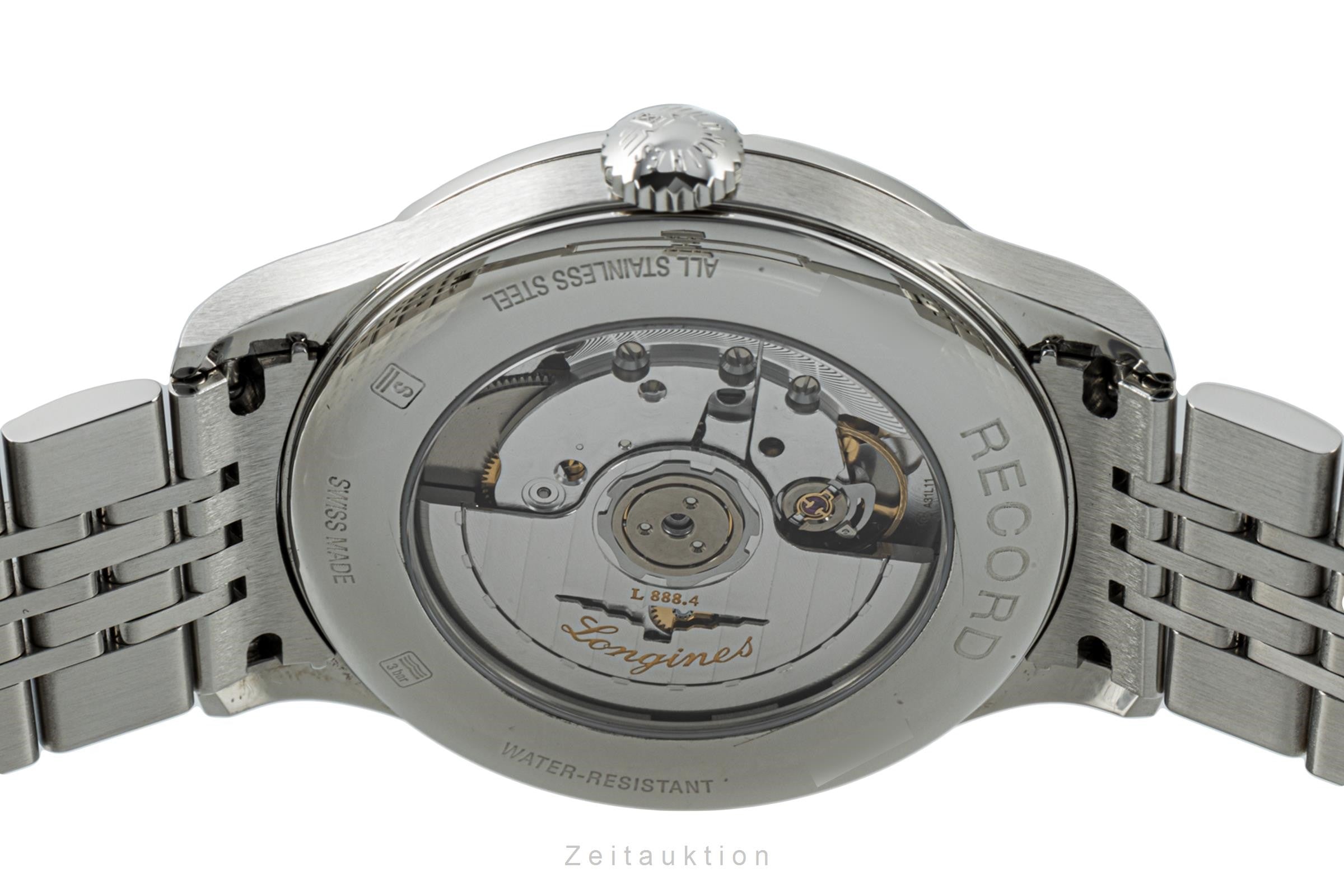 Longines Record steel automatic men's watch L2.820.4.11.6 LP: 2130EUR  [2204497]