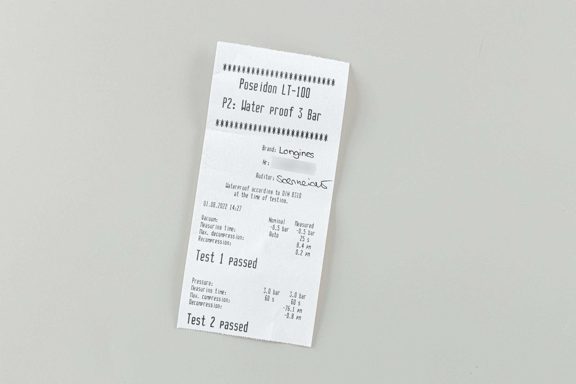 Longines Record steel automatic men's watch L2.820.4.11.6 LP: 2130EUR  [2204497]