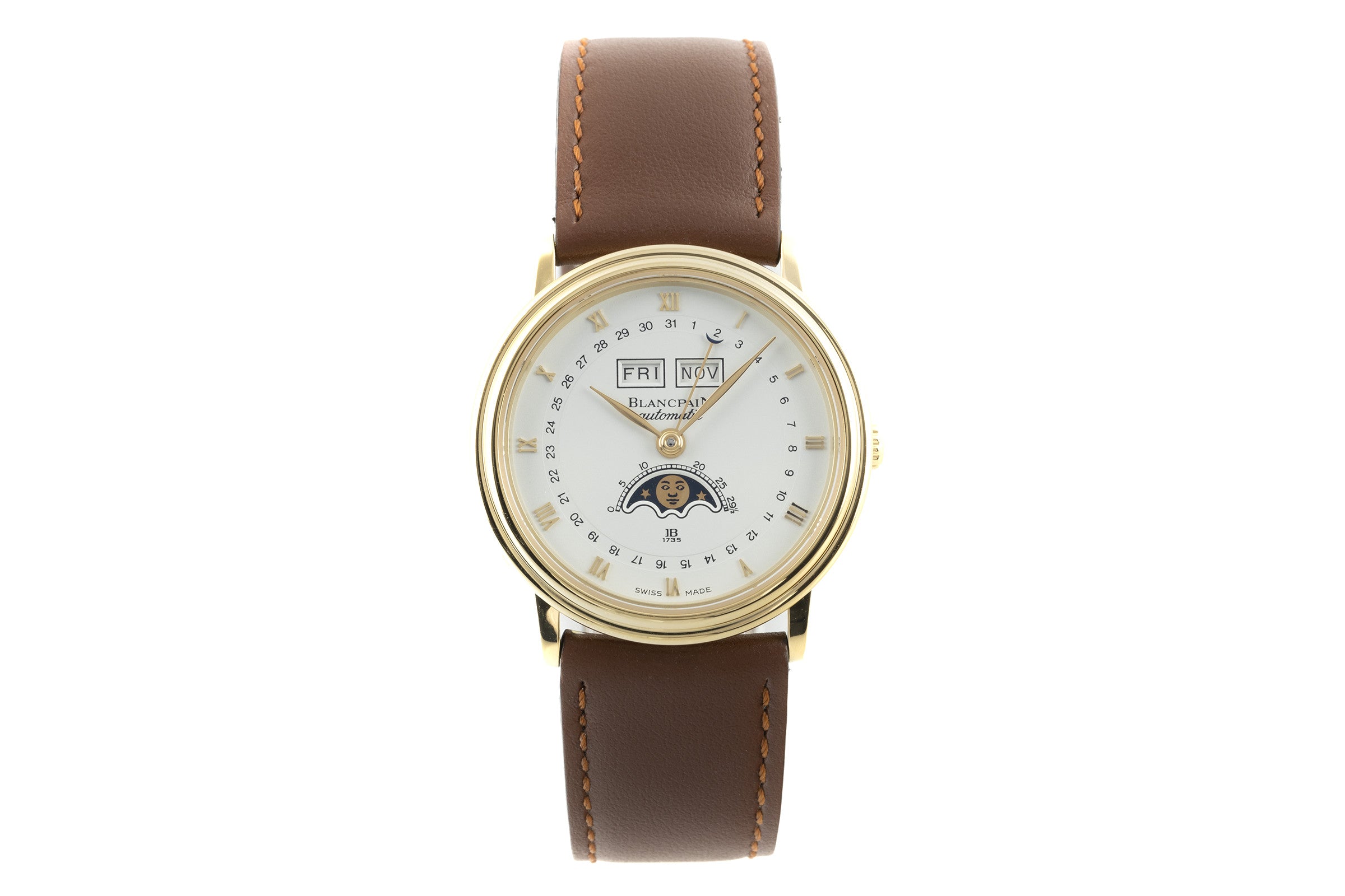 Blancpain Villeret 18 ct gold automatic men's watch 6595-1418-58  [2204530]