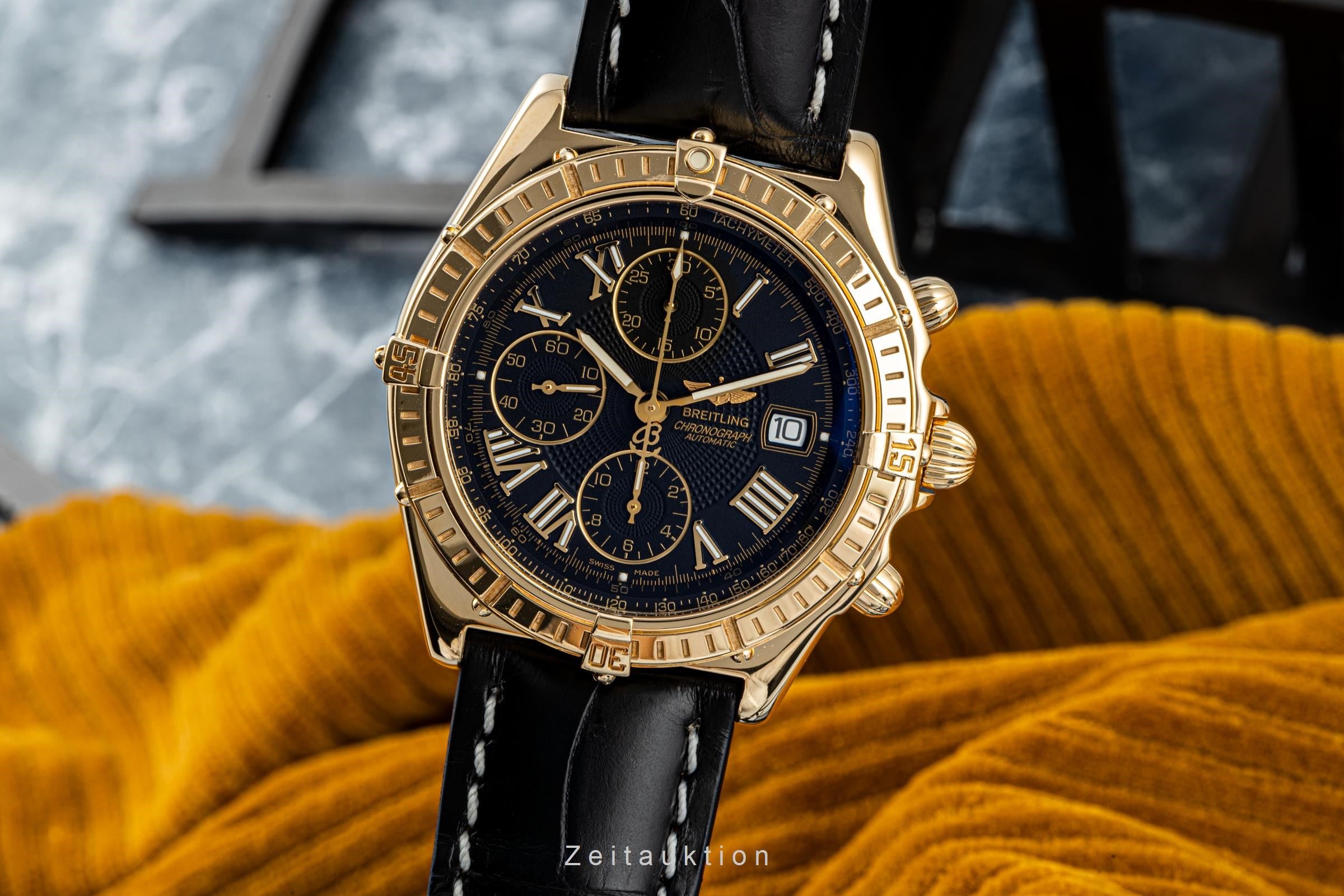 Breitling Crosswind chronograph 18 ct gold automatic Kal. B13 Ref