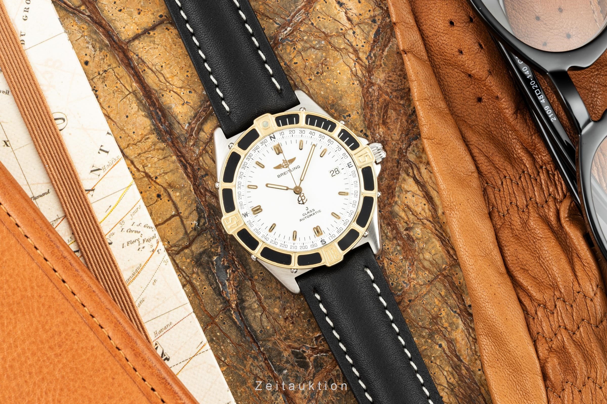 Breitling J-Class Stahl / Gold Automatik Datum Herrenuhr Ref. 80250 [2204547]