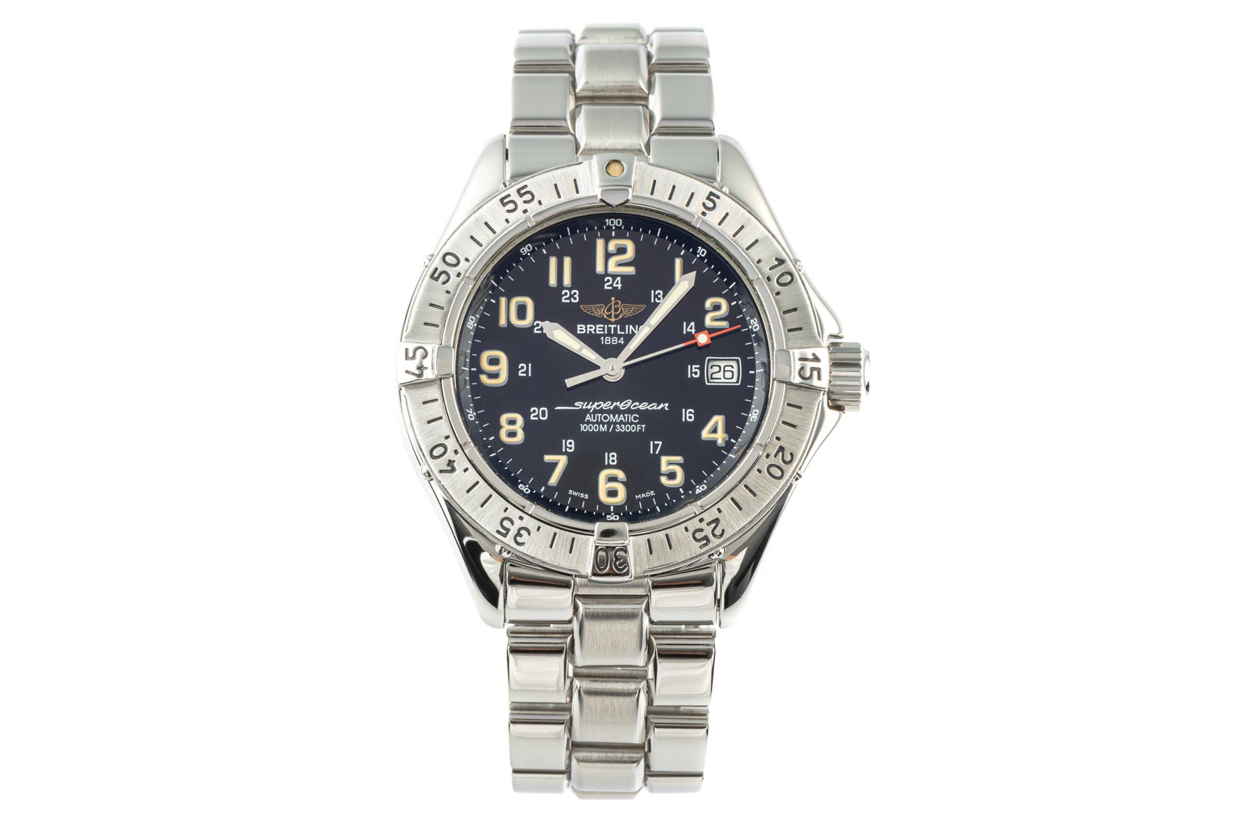 Breitling Superocean acciaio automatismo orologio da tasca A17040  [2204568]