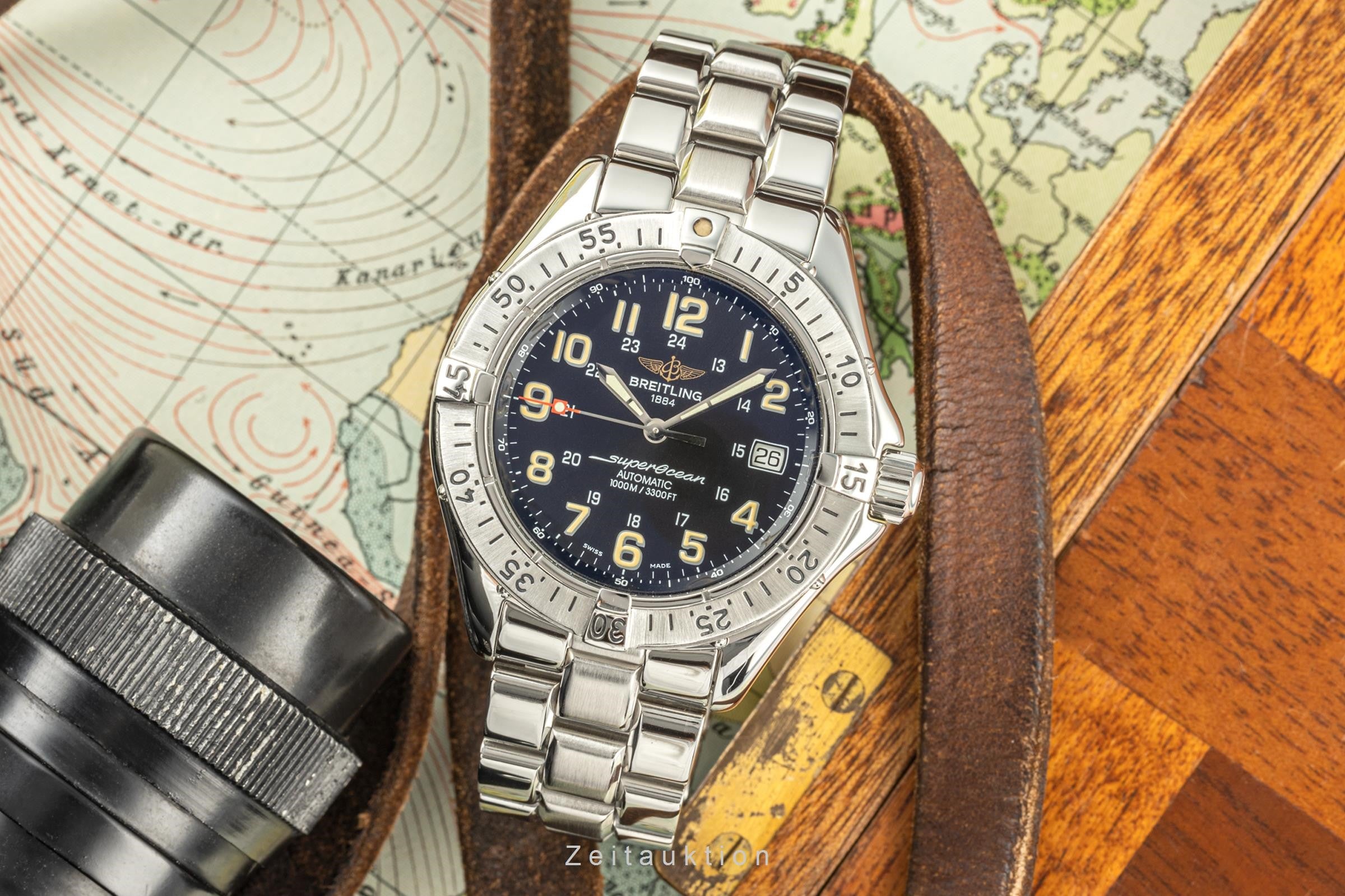 Breitling Superocean acciaio automatismo orologio da tasca A17040  [2204568]