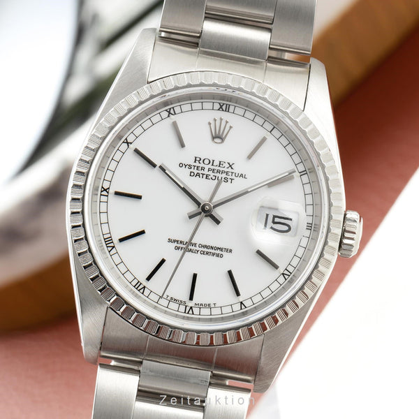 Rolex Datejust acciaio automatismo orologio da uomo 16220  [2204589]