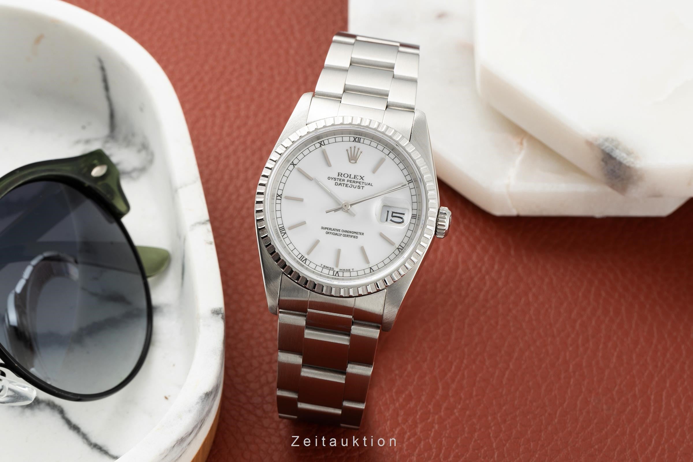 Rolex Datejust acciaio automatismo orologio da uomo 16220  [2204589]