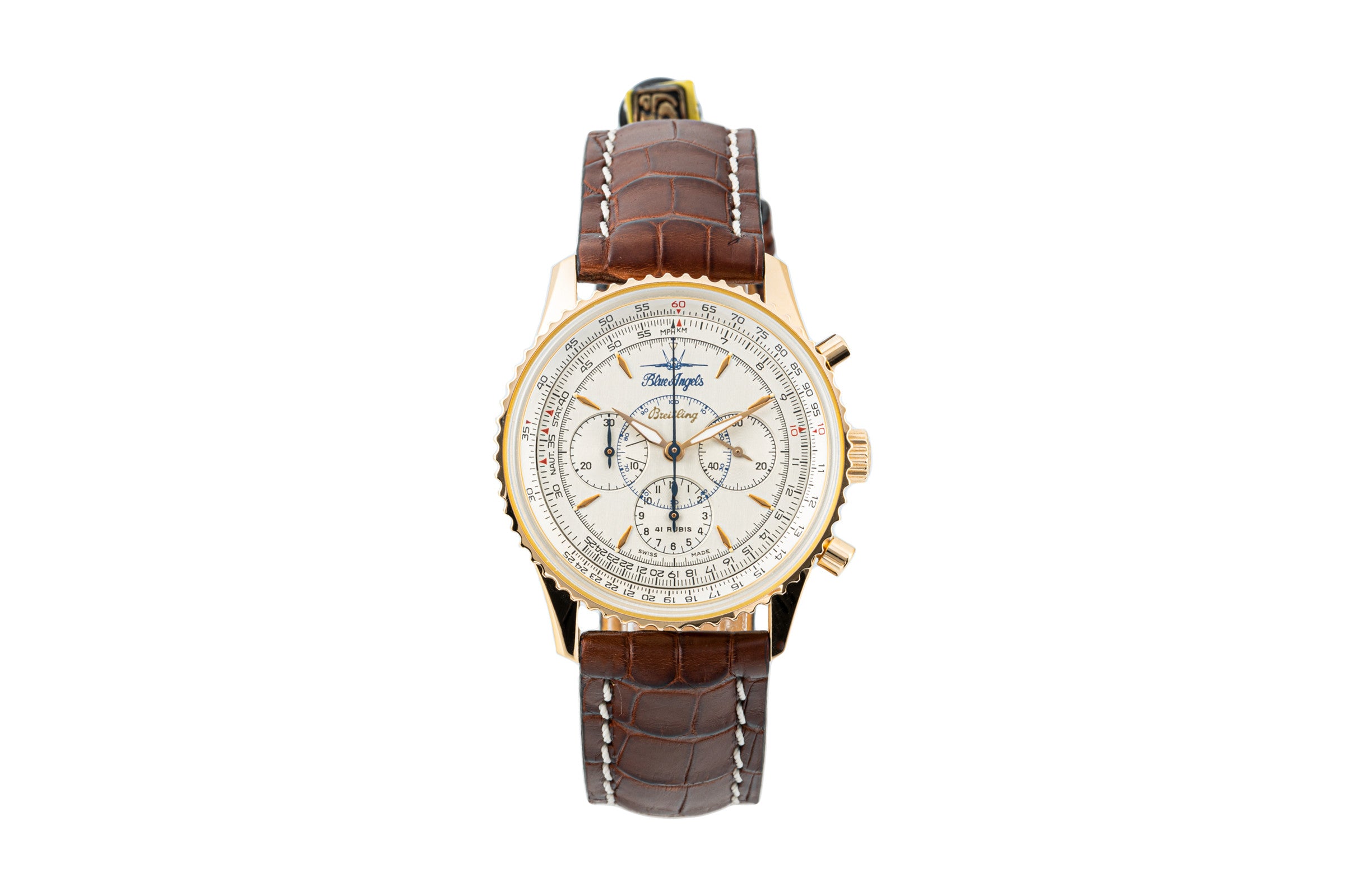 Chronograph Breitling H30030 Breitling Montbrillant Cronógrafo Oro