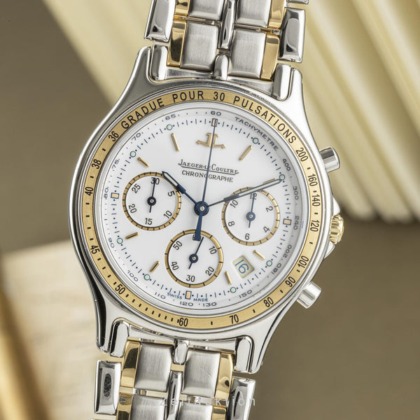 Jaeger LeCoultre Heraion chronograph steel / gold quartz men's watch 115.5.31  [2204736]