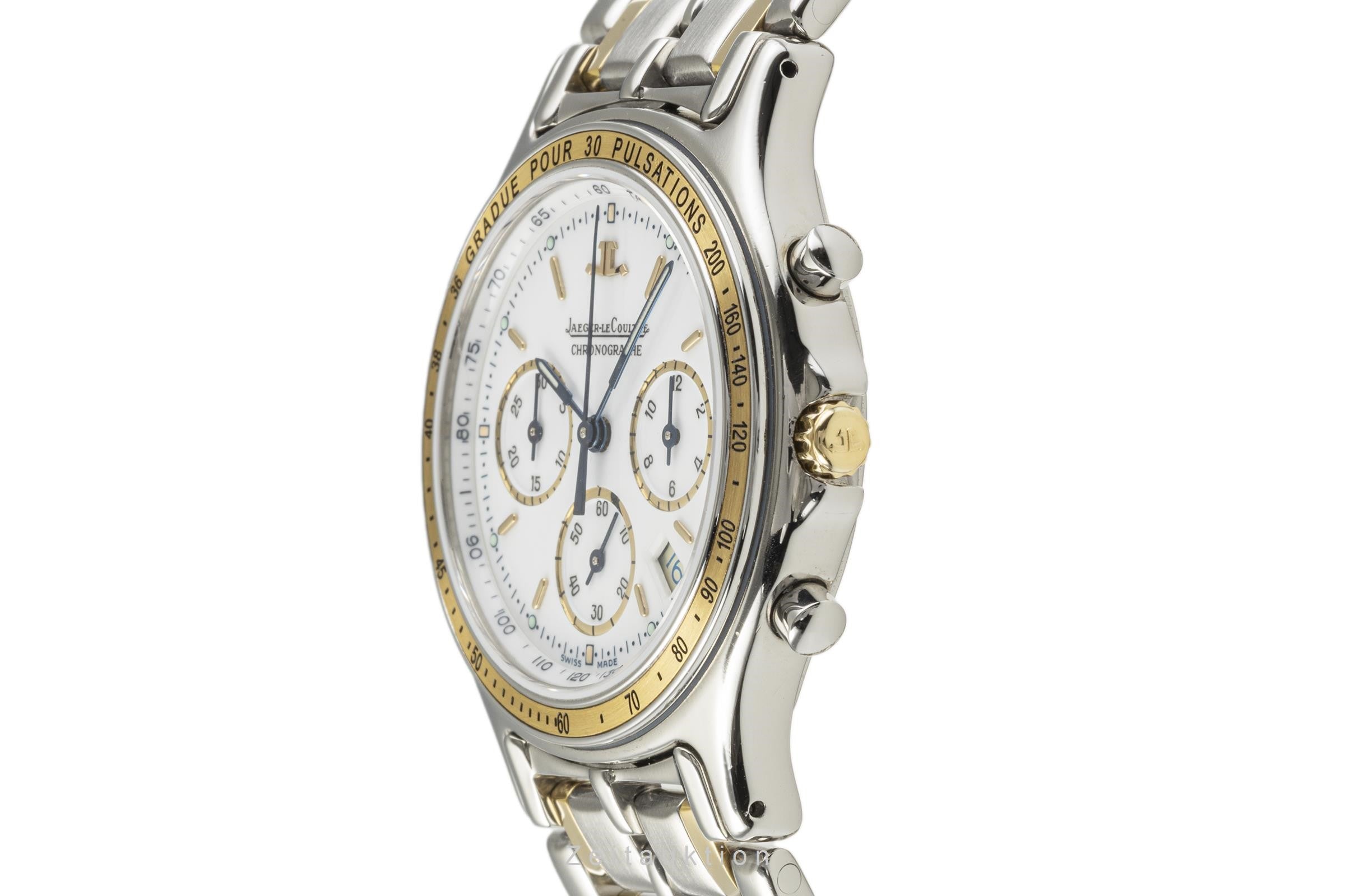 Jaeger LeCoultre Heraion chronograph steel / gold quartz men's watch 115.5.31  [2204736]