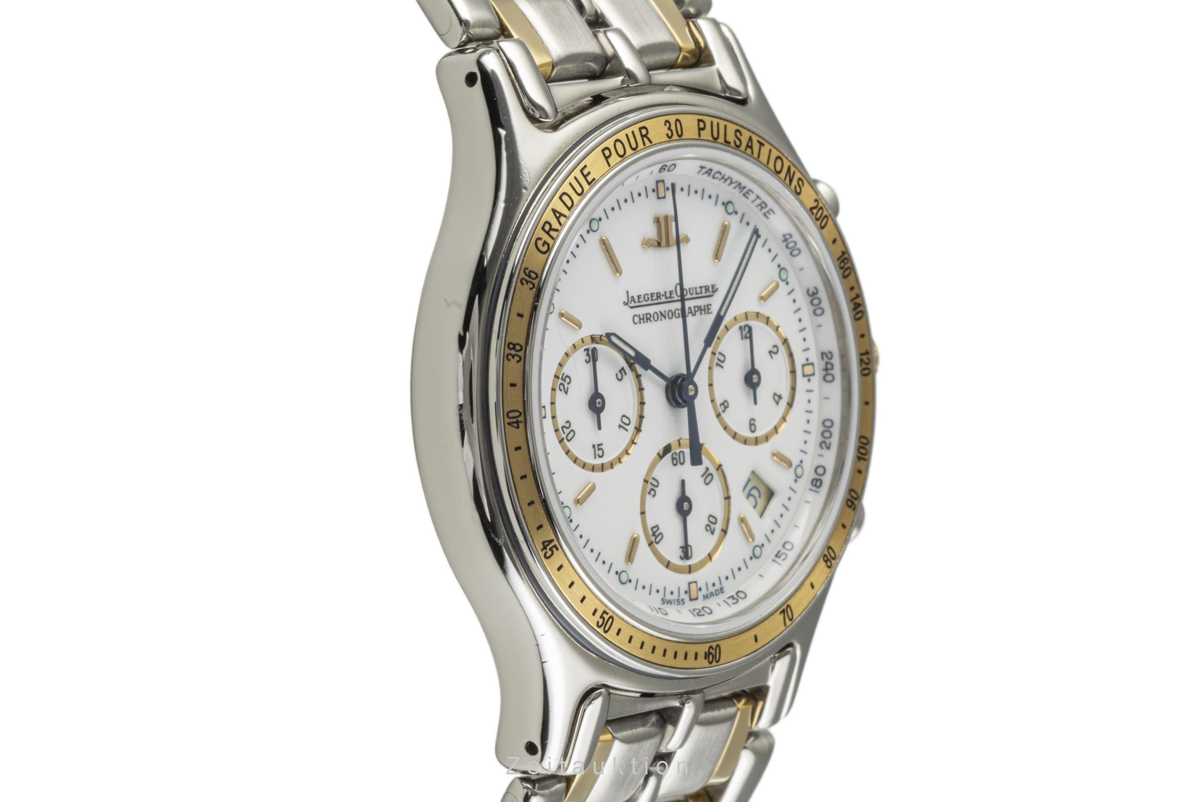 Jaeger LeCoultre Heraion chronograph steel / gold quartz men's watch 115.5.31  [2204736]