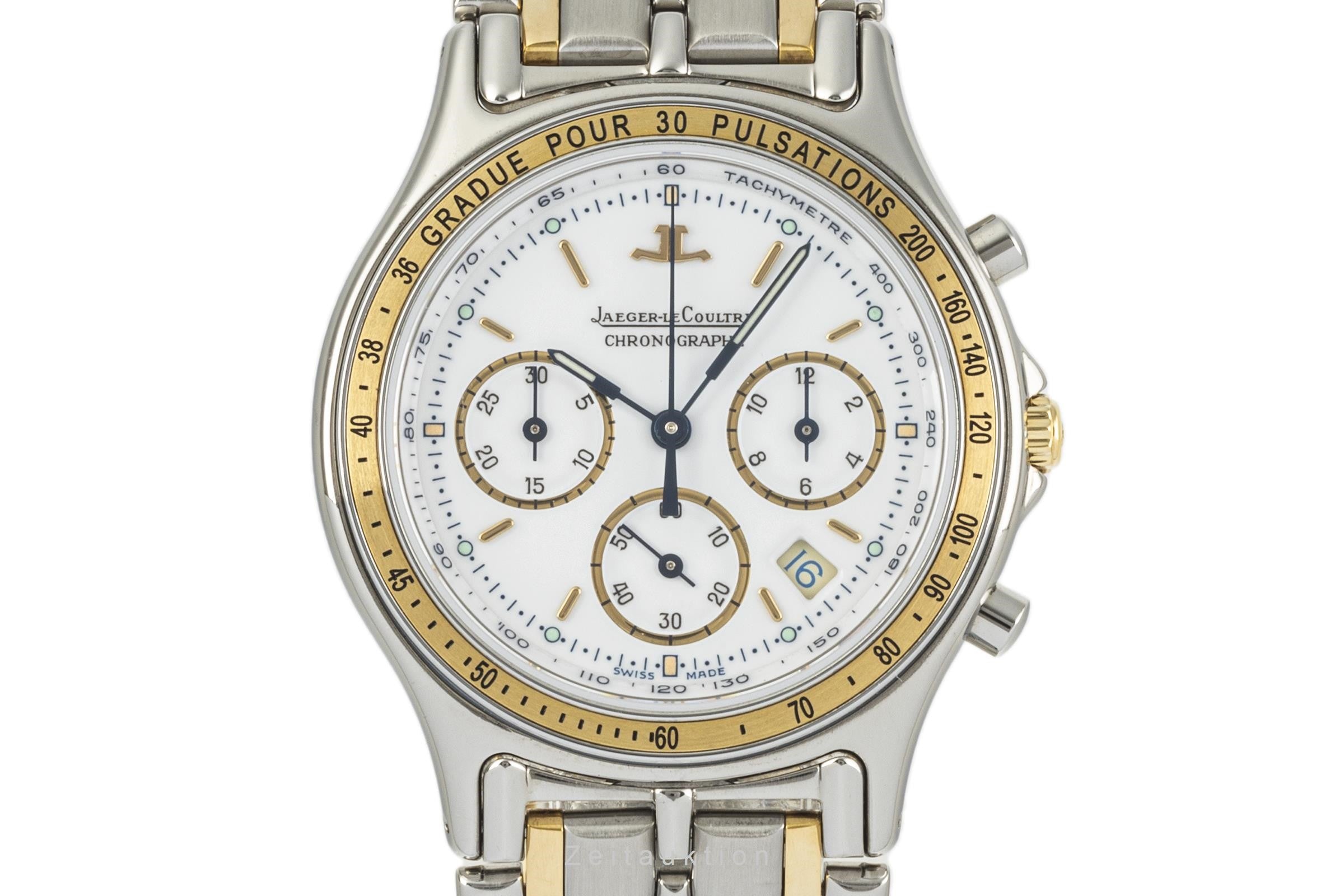 Jaeger LeCoultre Heraion chronograph steel / gold quartz men's watch 115.5.31  [2204736]