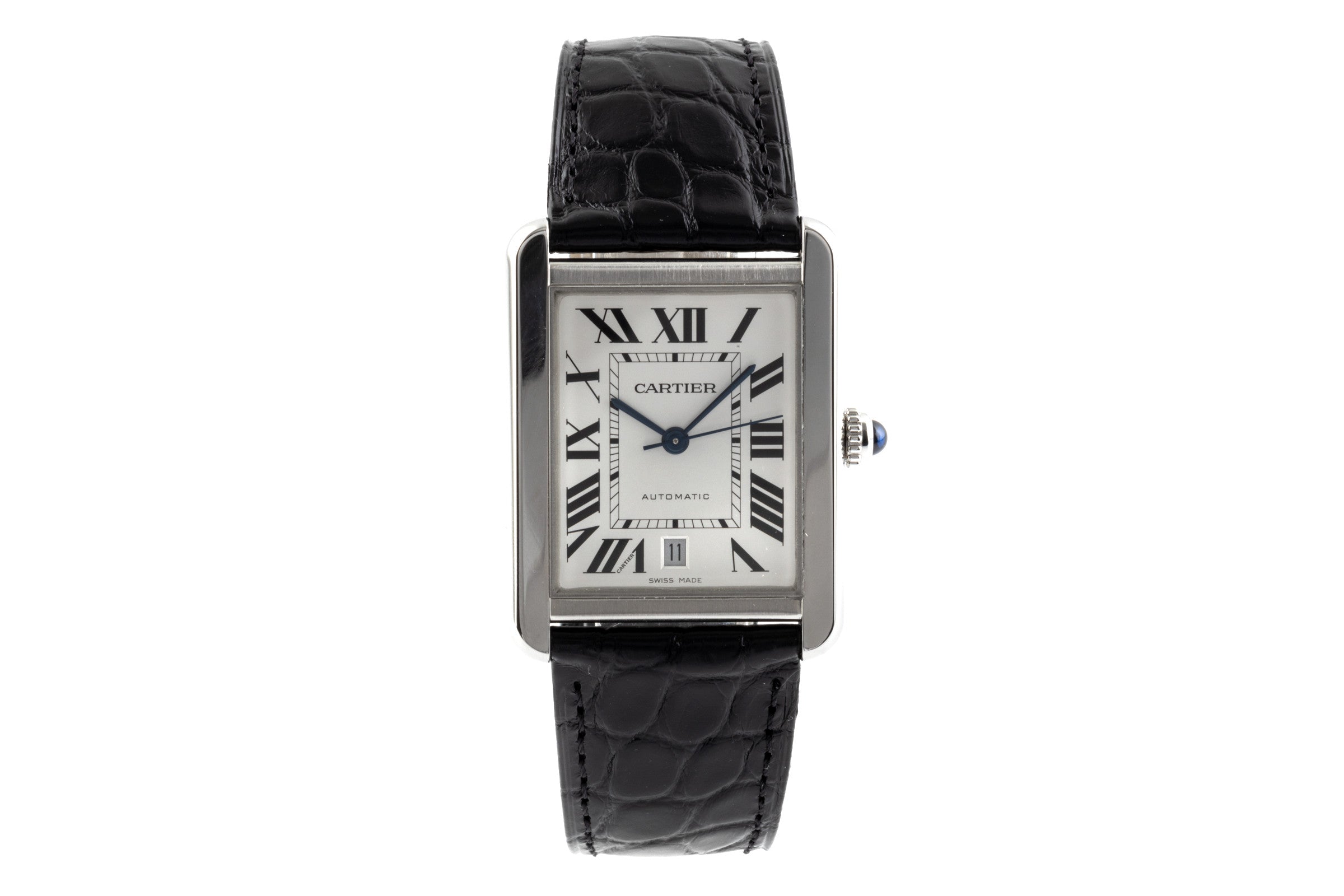Cartier Tank acciaio automatismo orologio da uomo 3800  [2204764]