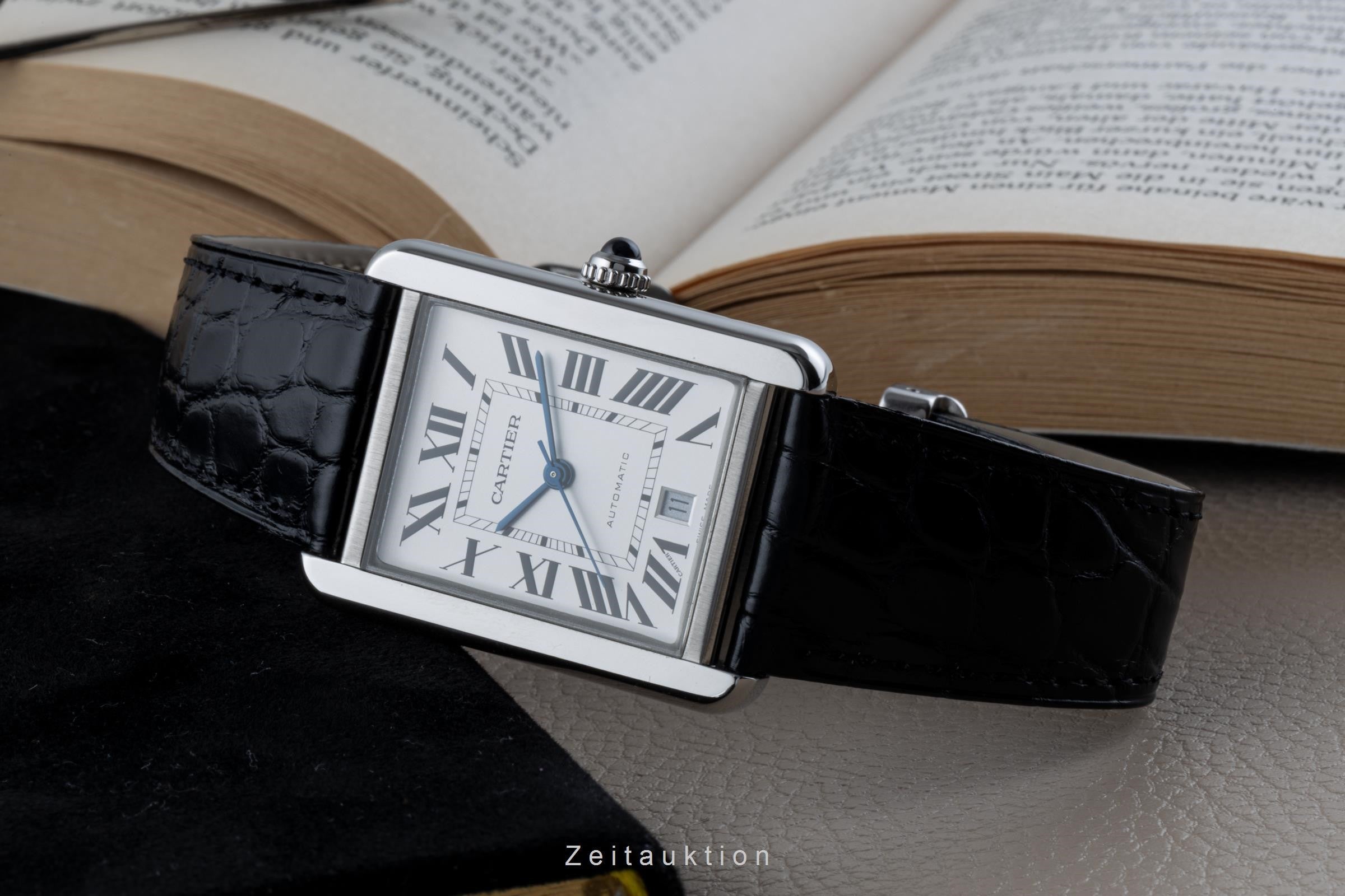 Cartier Tank acciaio automatismo orologio da uomo 3800  [2204764]