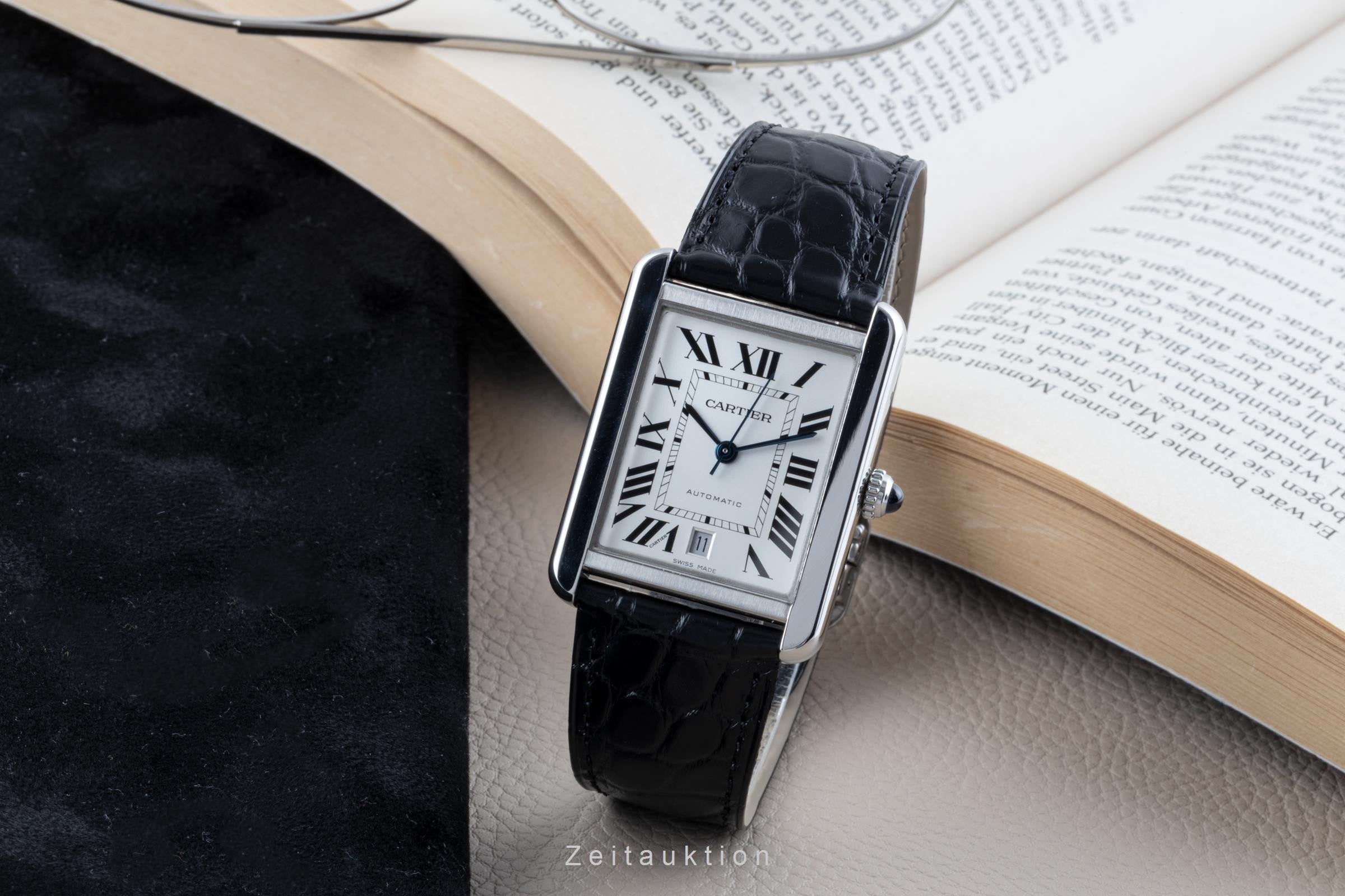 Cartier Tank acciaio automatismo orologio da uomo 3800  [2204764]